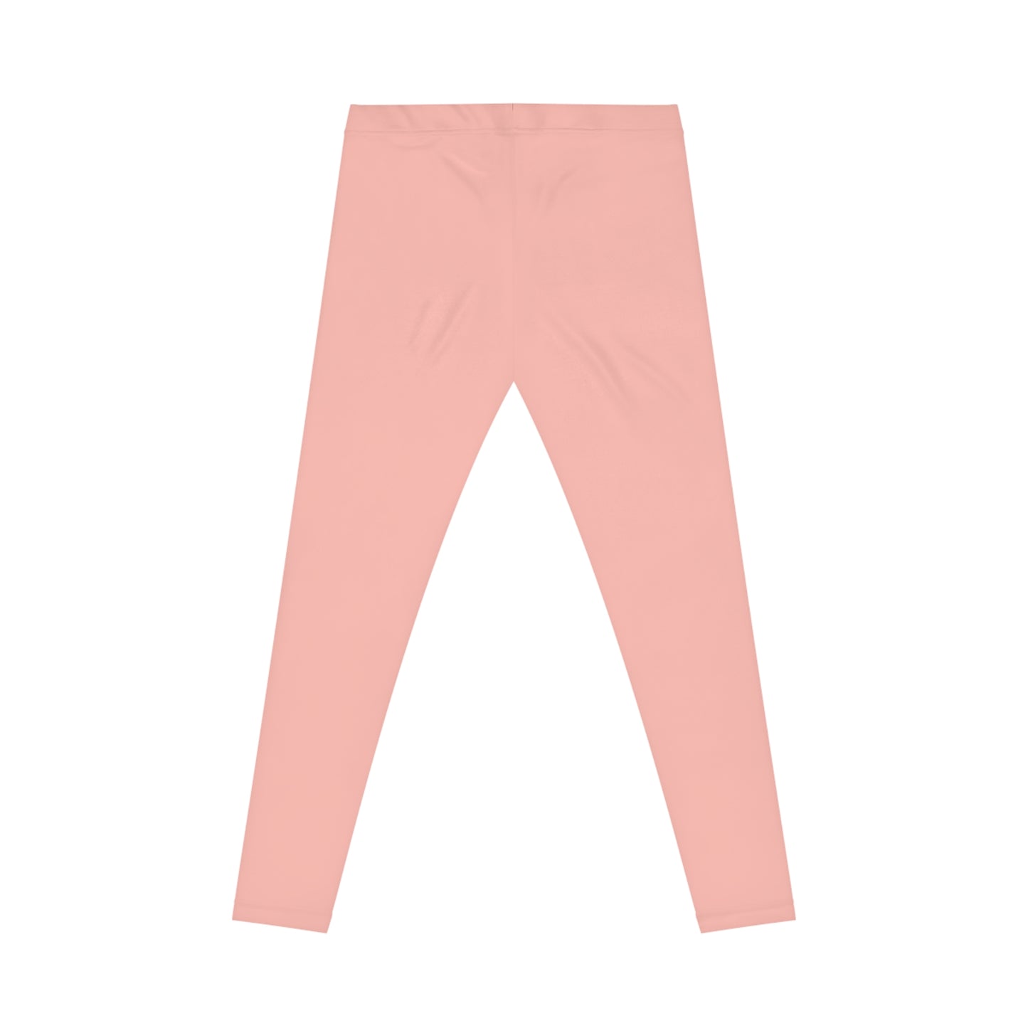 Powder Blush Rose Color Women's Poly-Span Casual Leggings XS-2XL