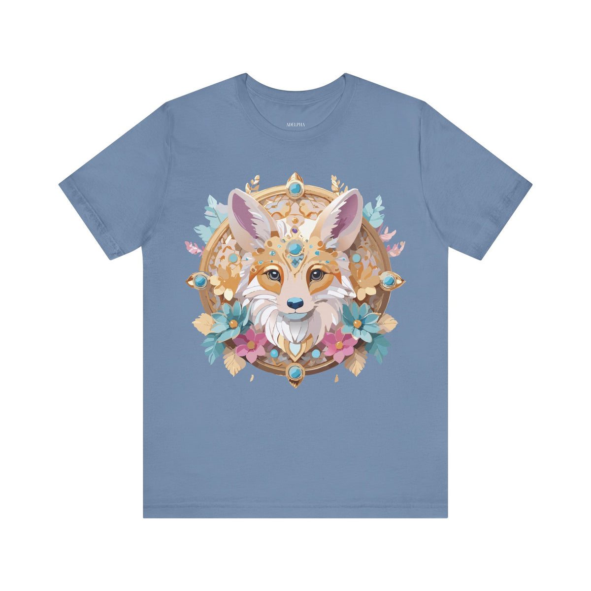 Medallion Graphic Unisex Cotton Bella+Canvas Tee with Art Design d67