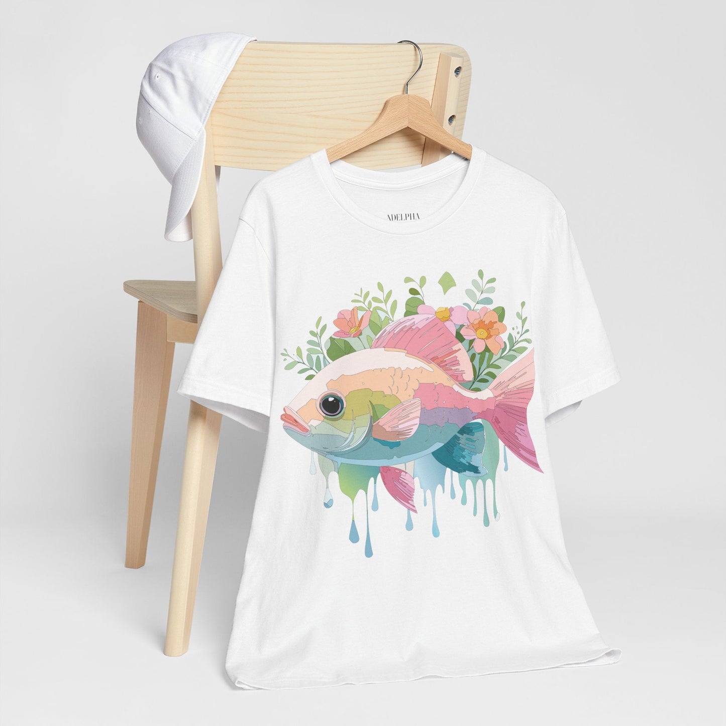 Fish Graphic Unisex 100 Cotton Vintage Artwork Tee 1