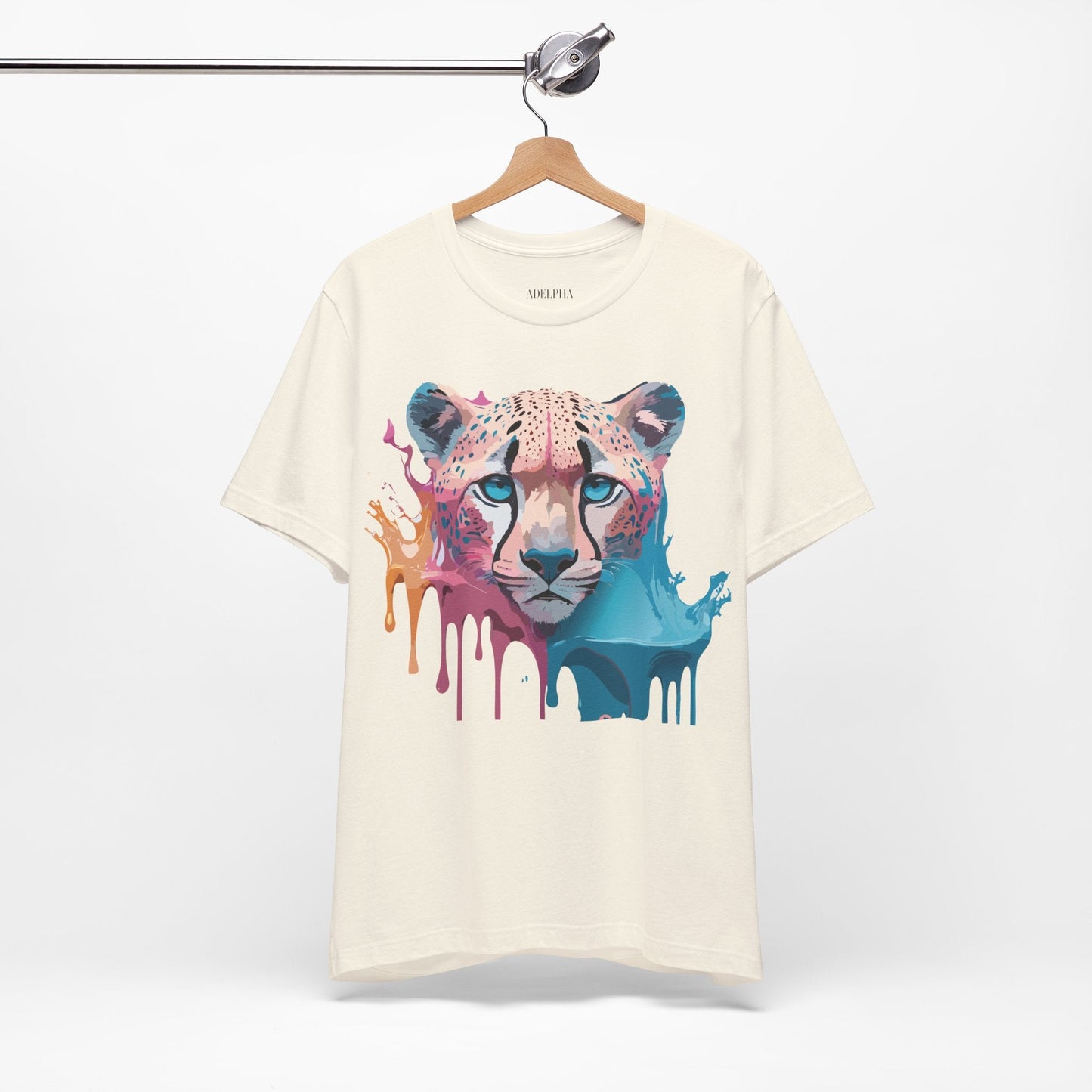 Cheetah Graphic Tee Unisex Jersey Short Sleeve Vintage Inspired Artwork Adelpha