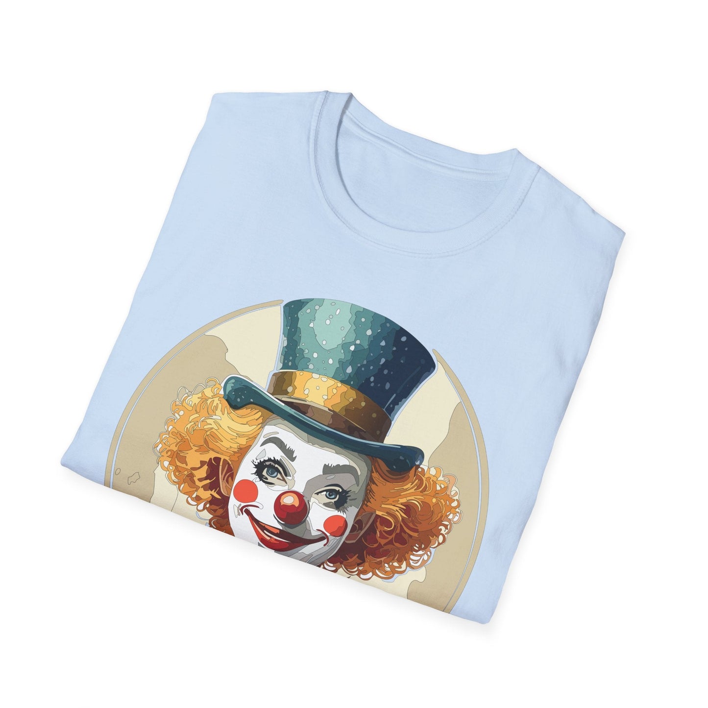 Clown Shirt Unisex T Shirt With Clown Circus Theme Funny Man Shirt Gildan Softstyle 64000