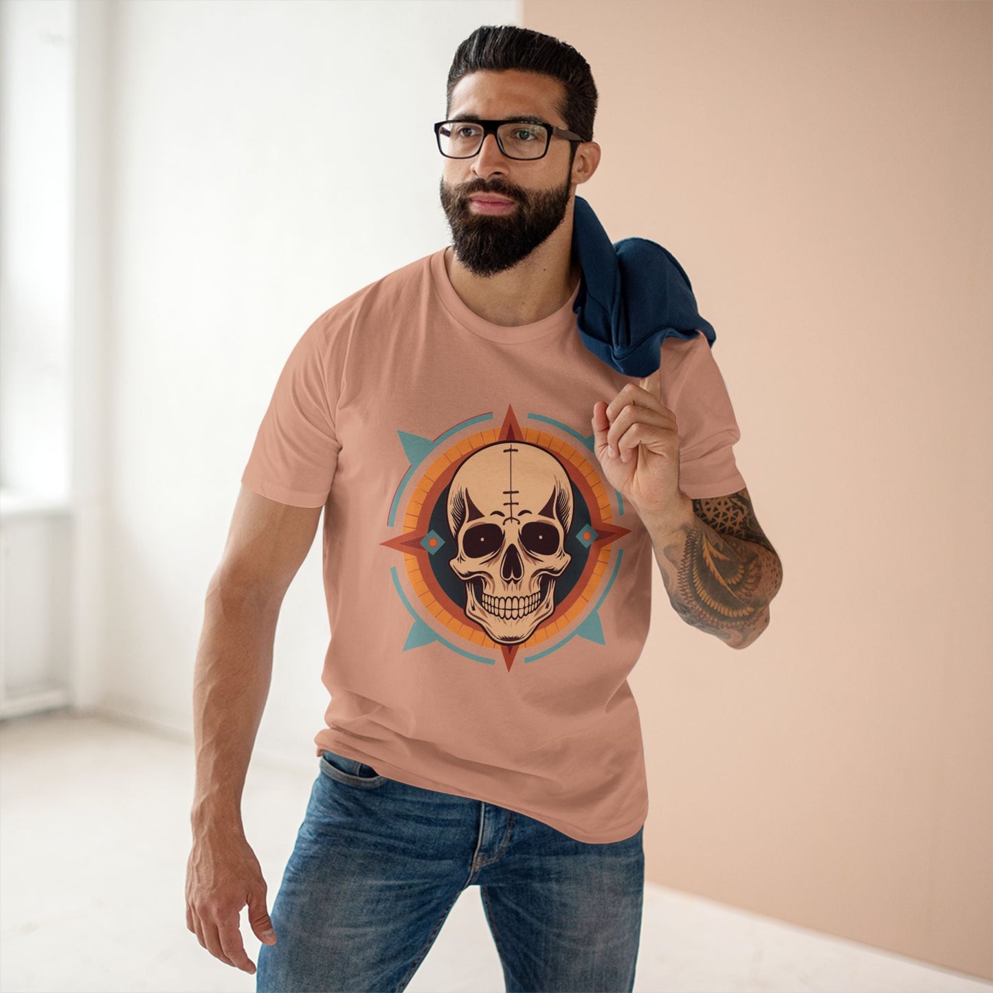 Skull Shirt Unisex Premium Cotton Tee With Original Art Design From Retro2Nova Collection