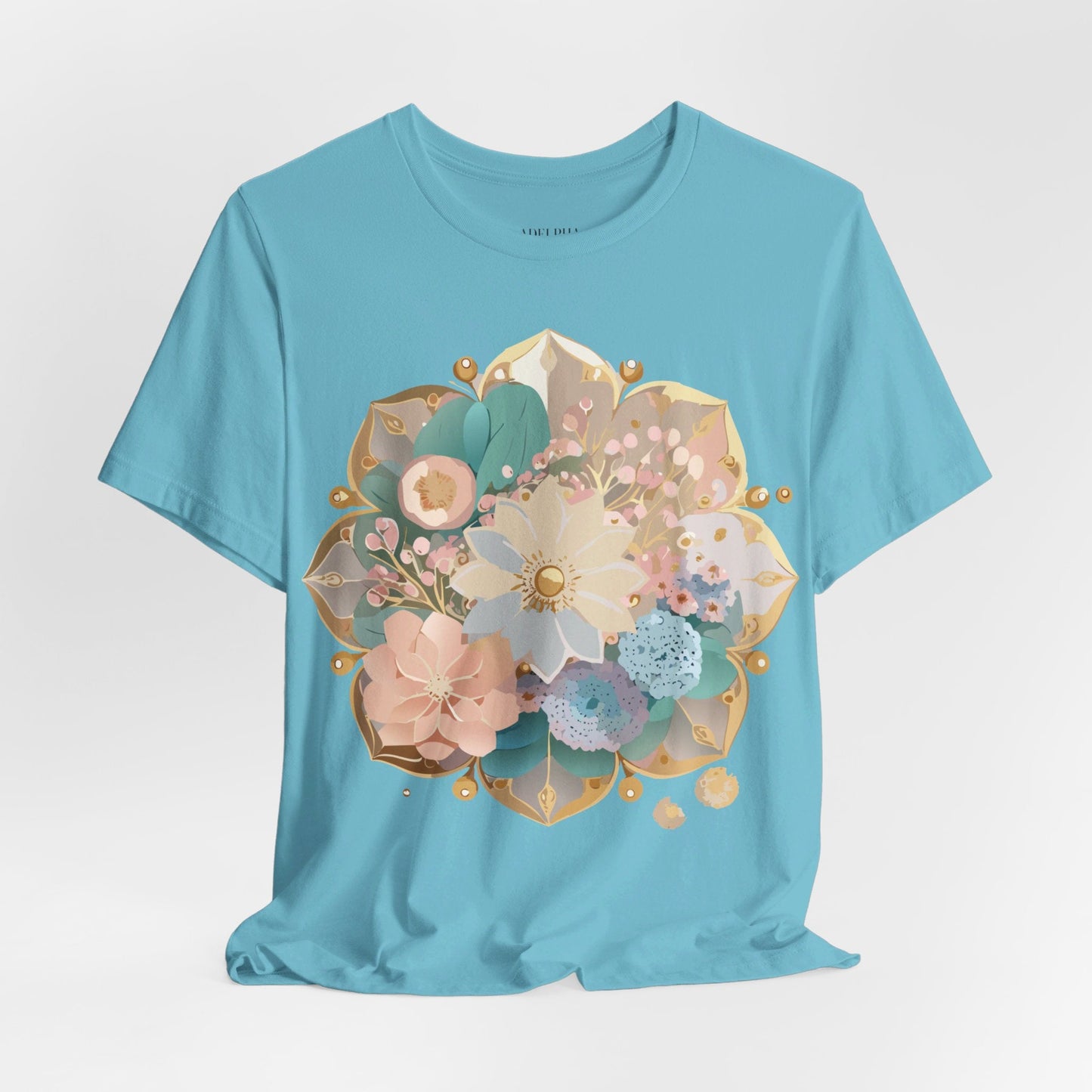 Mandala Graphic Unisex 100 Cotton Vintage Floral Artwork Tee 15