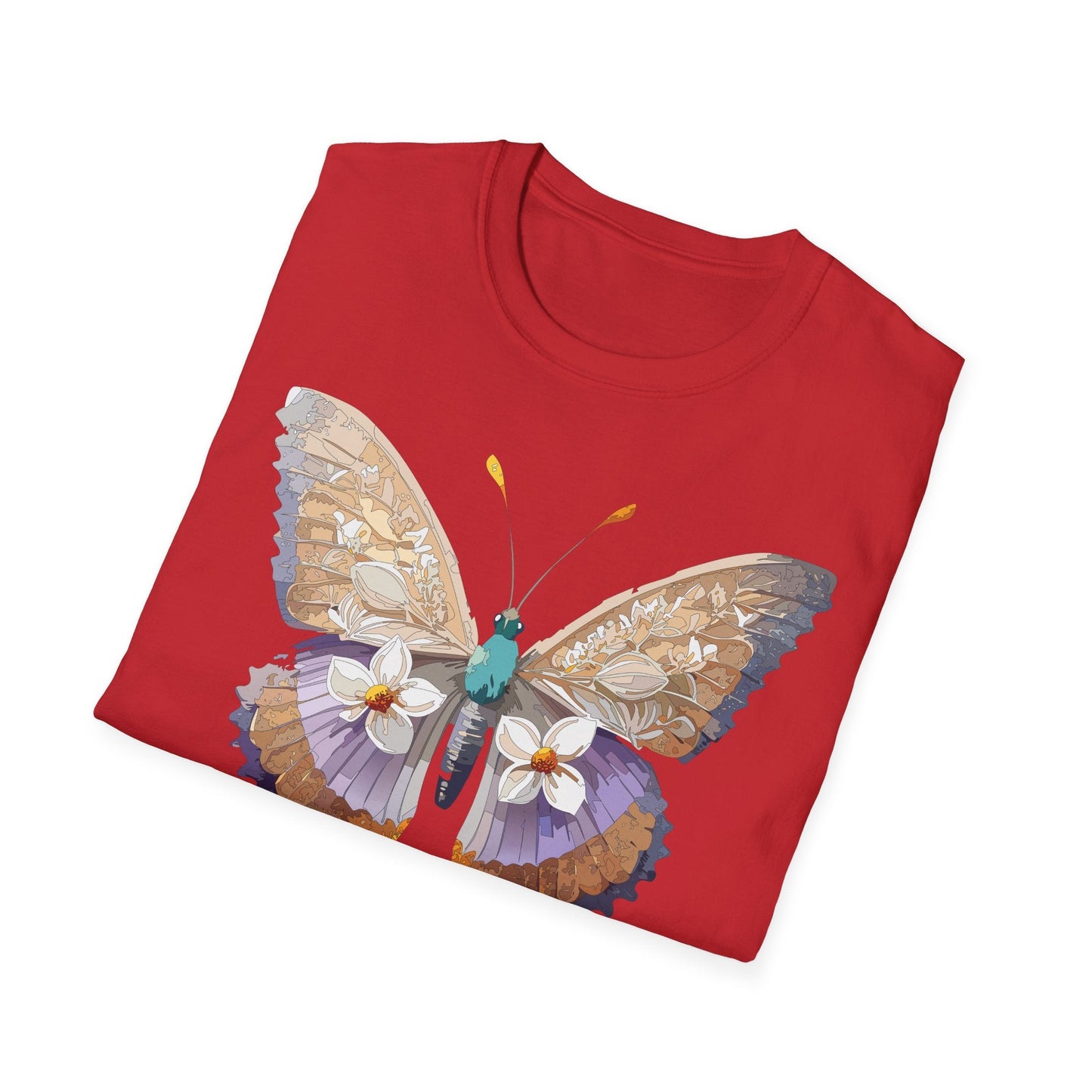 Butterfly Shirt Unisex T Shirt With Monarch Design Softstyle Gildan 64000 100 Percent Cotton Tee
