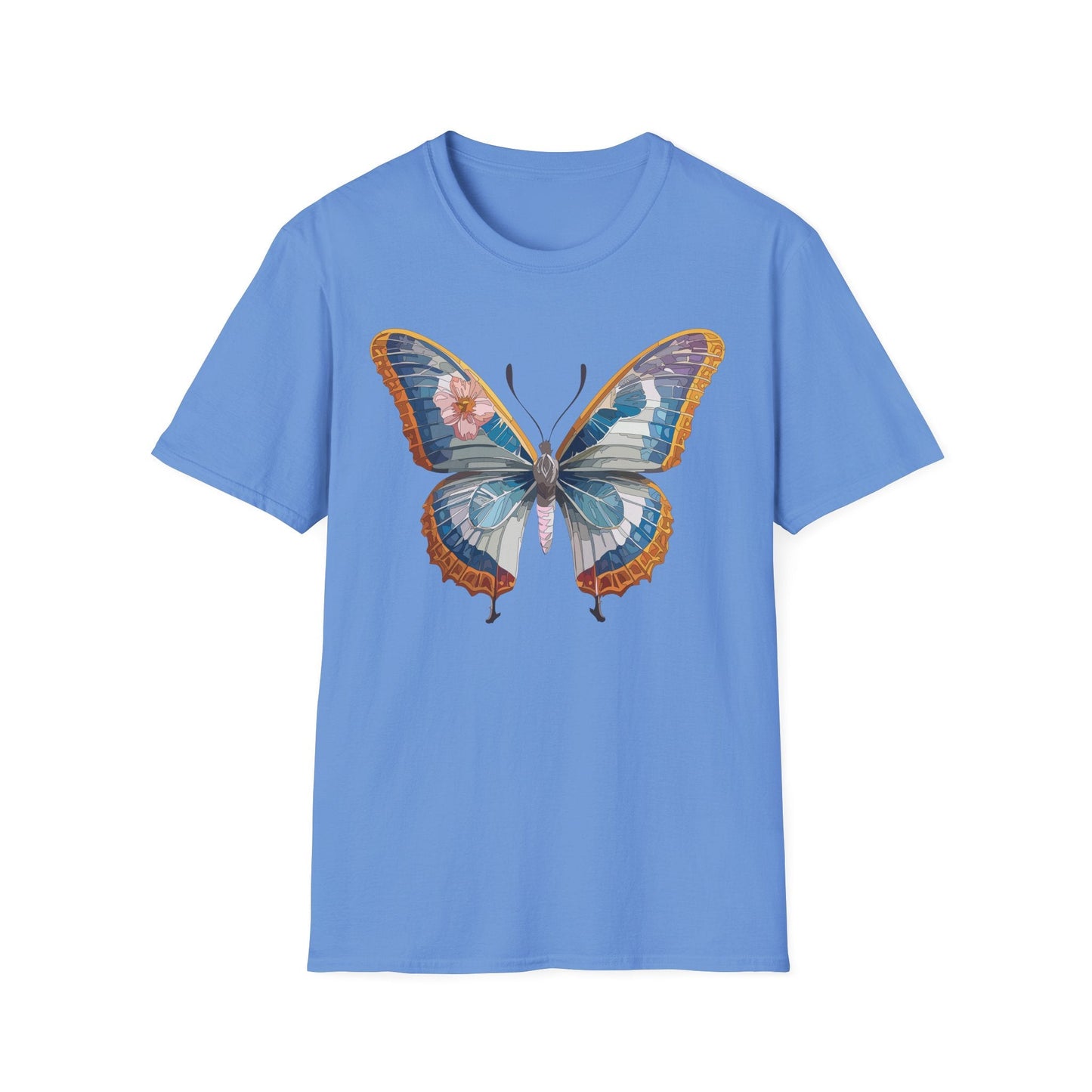 Unisex Butterfly Shirt Softstyle Tee 100 Percent Ring Spun Cotton Monarch Print Tee