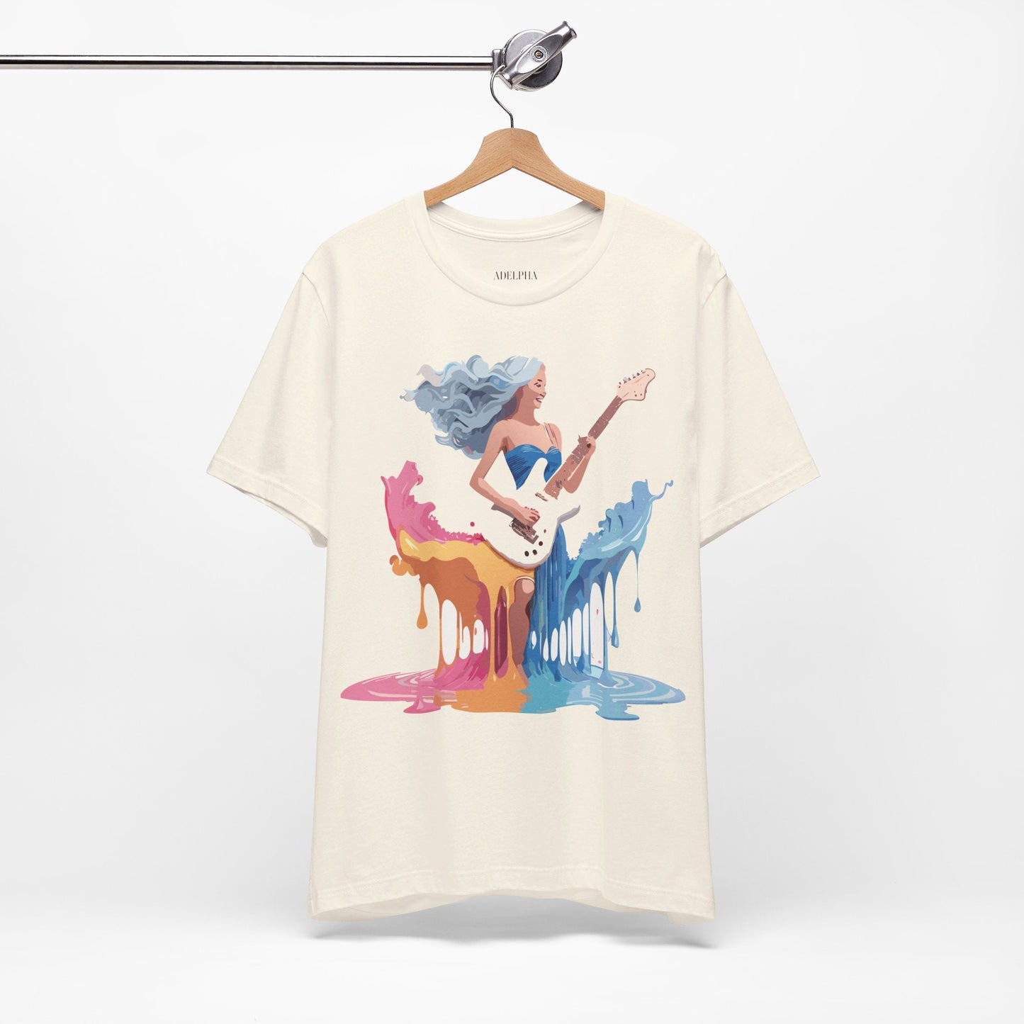 Music Graphic Tee Unisex Short Sleeve Shirt With Vintage Inspired Artwork From Adelpha