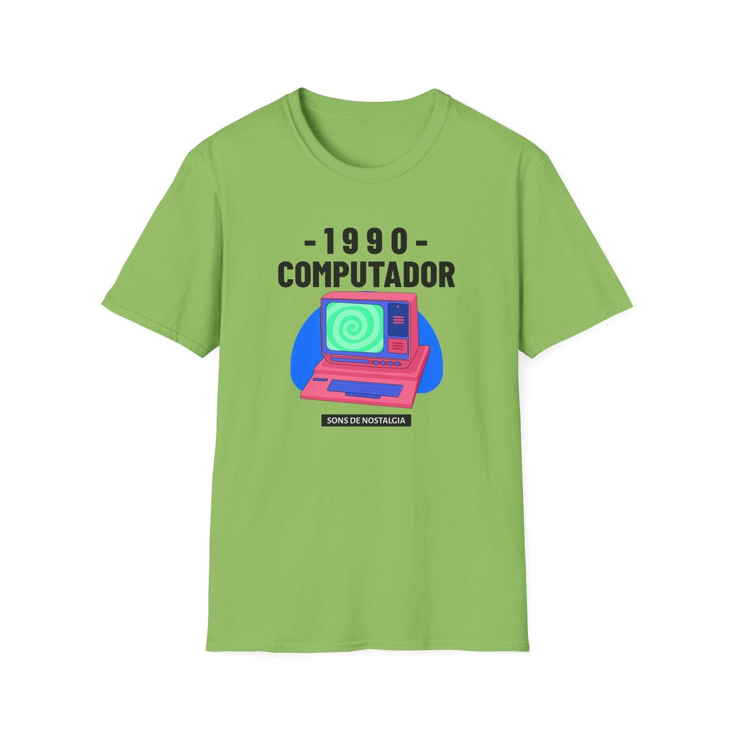 1990 Computador Retro T-Shirt Unisex Cotton Vintage Computer Graphic Tee