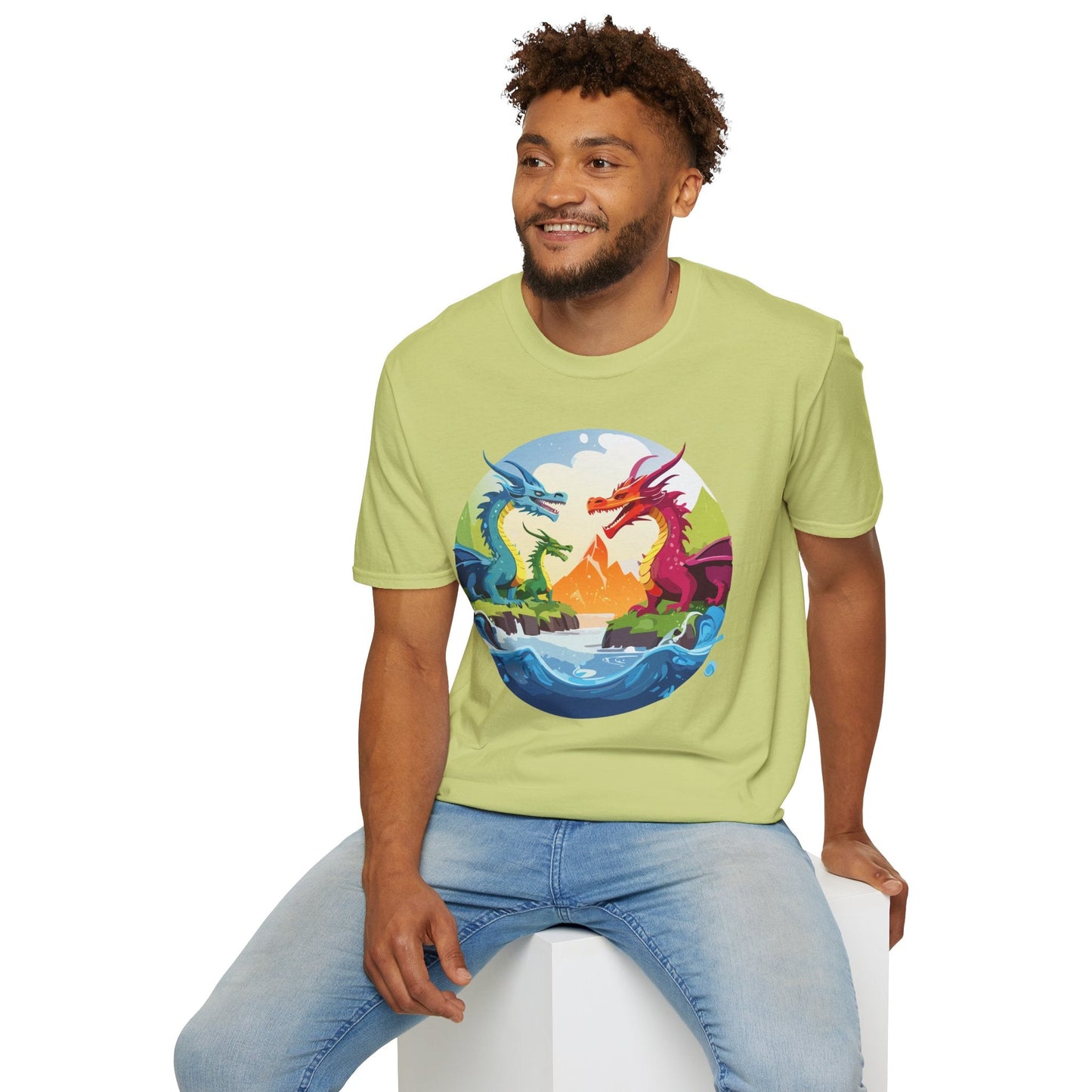 Dragon T Shirt Unisex Dragon Tee 100 Percent Ring Spun Cotton Softstyle Comfort Fit