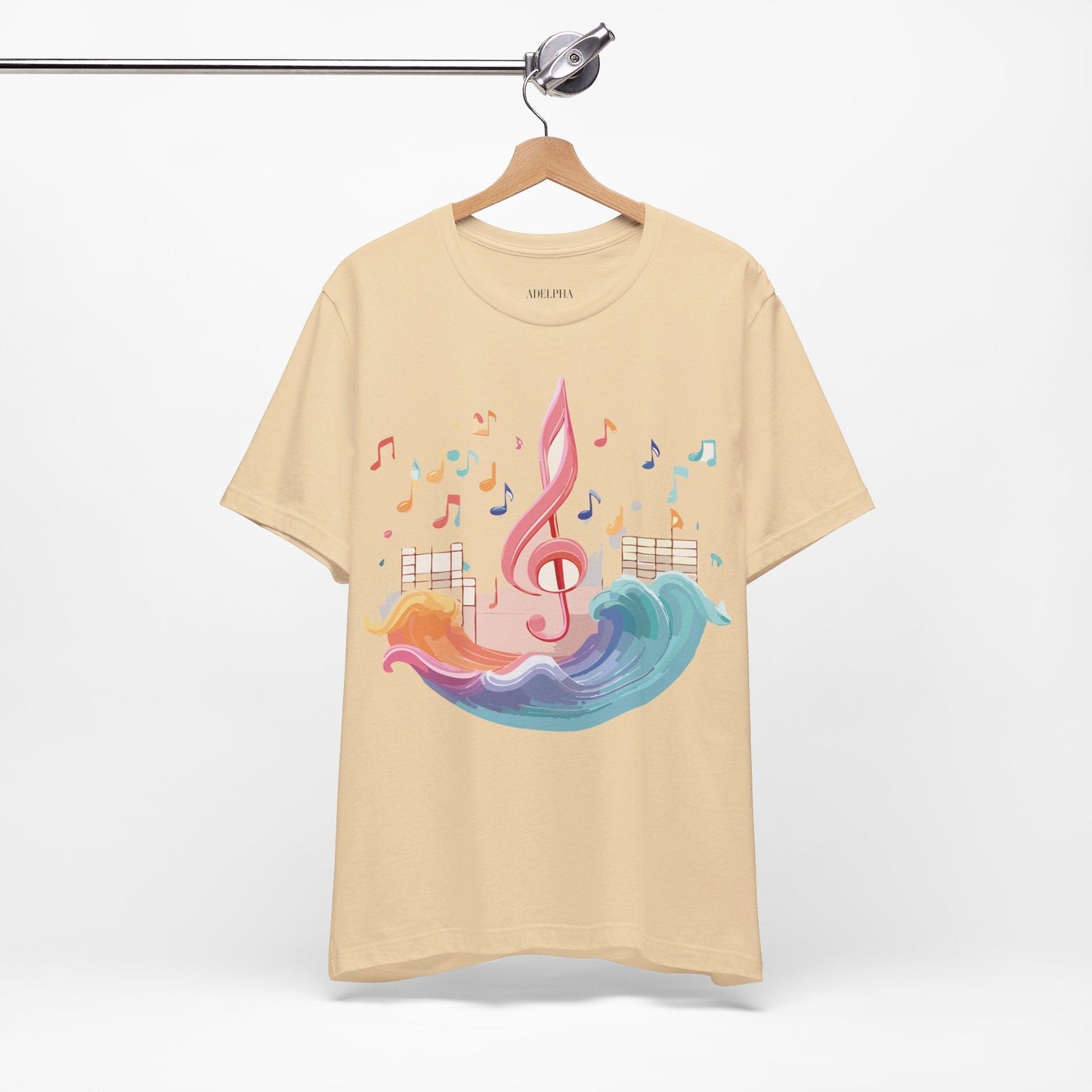 Music Graphic Unisex 100 Cotton Vintage Art with Musical Elements Tee 30