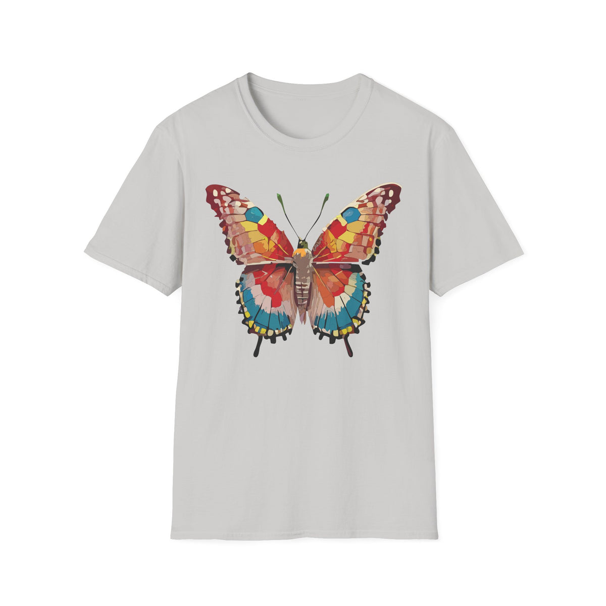 Colorful Butterfly T-Shirt – Nature Lover Gift Graphic Tee Unisex 100 Cotton Gildan T-Shirt