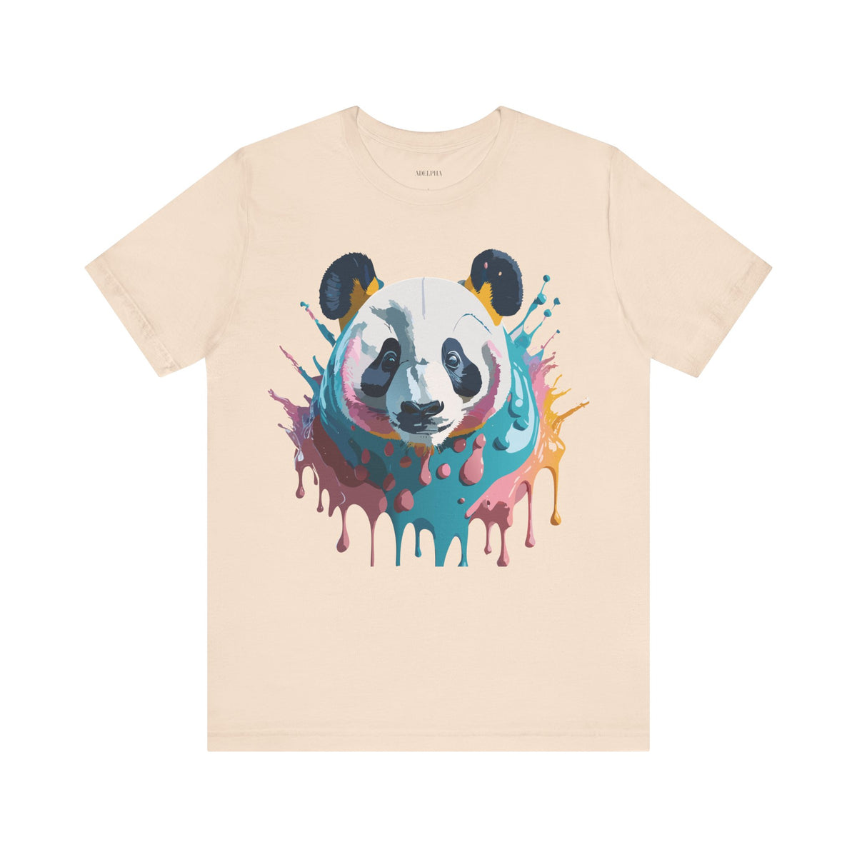 Panda Graphic Unisex Cotton Bella+Canvas Tee with Art Animal Design e144