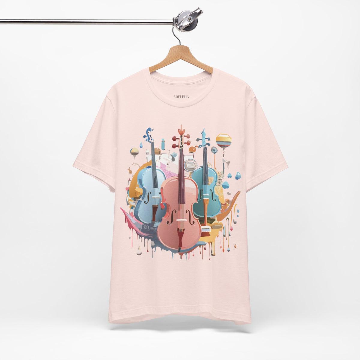 Music Graphic Unisex Cotton Bella+Canvas Tee with Art Design m138