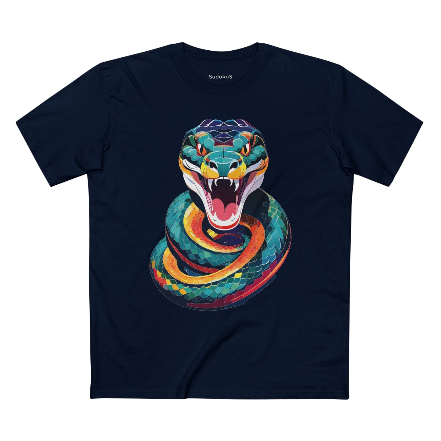 Snake Graphic Unisex 100 Cotton Staple Tee with Animal Design Artwork 2