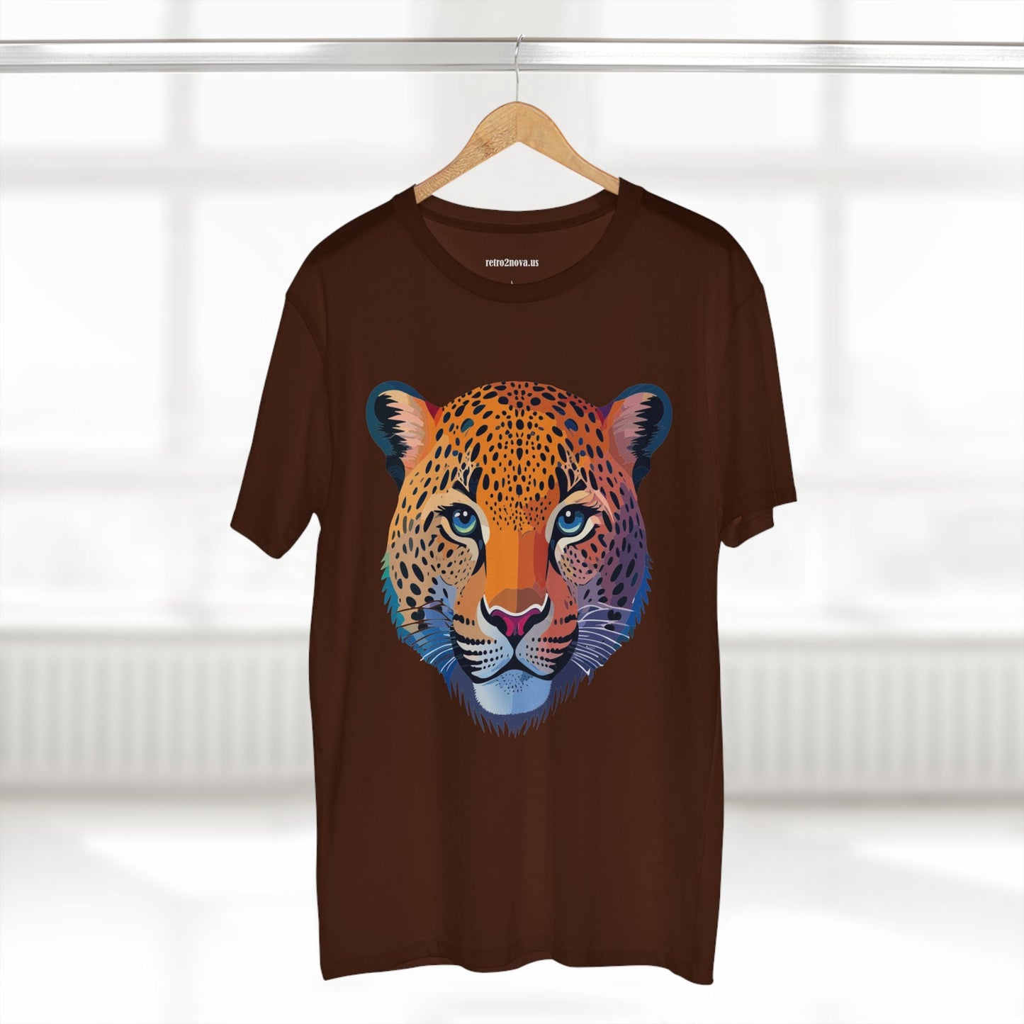 Unisex Cheetah Animal Shirt Premium Cotton Staple Tee With Original Art Design From Retro2Nova Collection