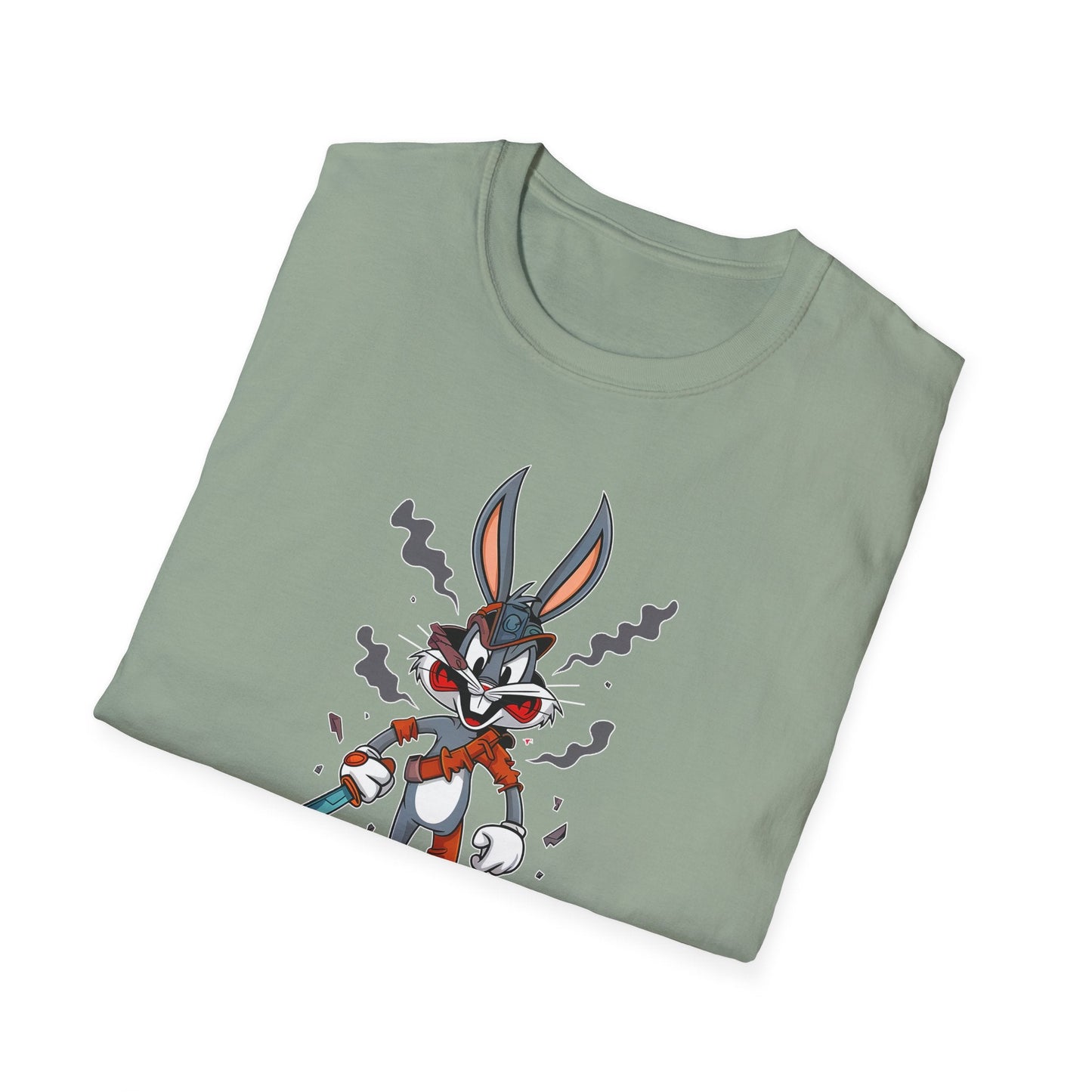 Cartoon Bunny Graphic Unisex Cotton Animal Animation Artwork Design Tee 24