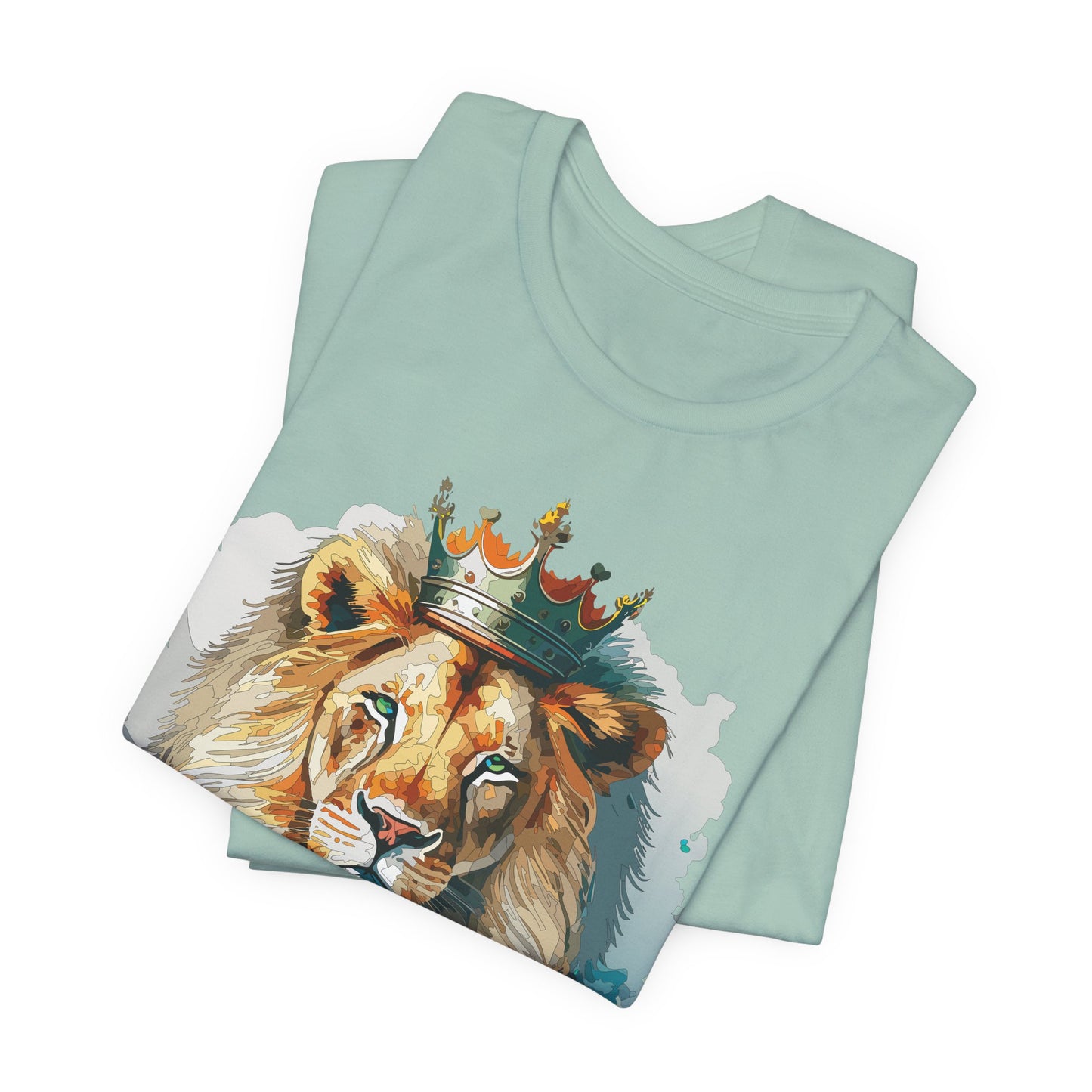 Unisex King Lion Tee, Animal Shirt, Tee Shirt with Lion, Crown T-Shirt, Animal King Tees, Crown Shirt, Safari T-Shirt 3