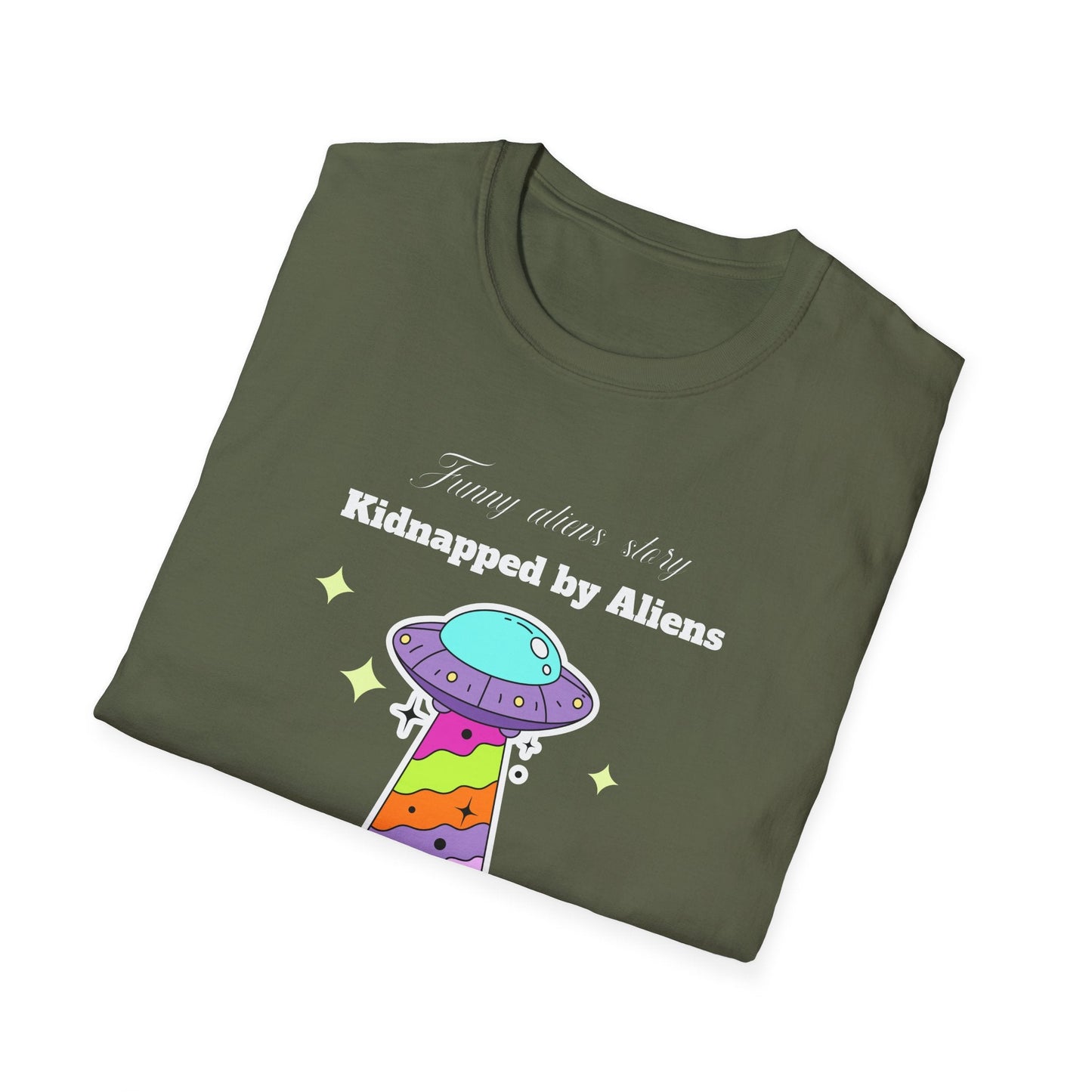 Alien Abduction TShirt Unisex Cotton Kidnapped by Aliens Cute UFO Graphic Tee