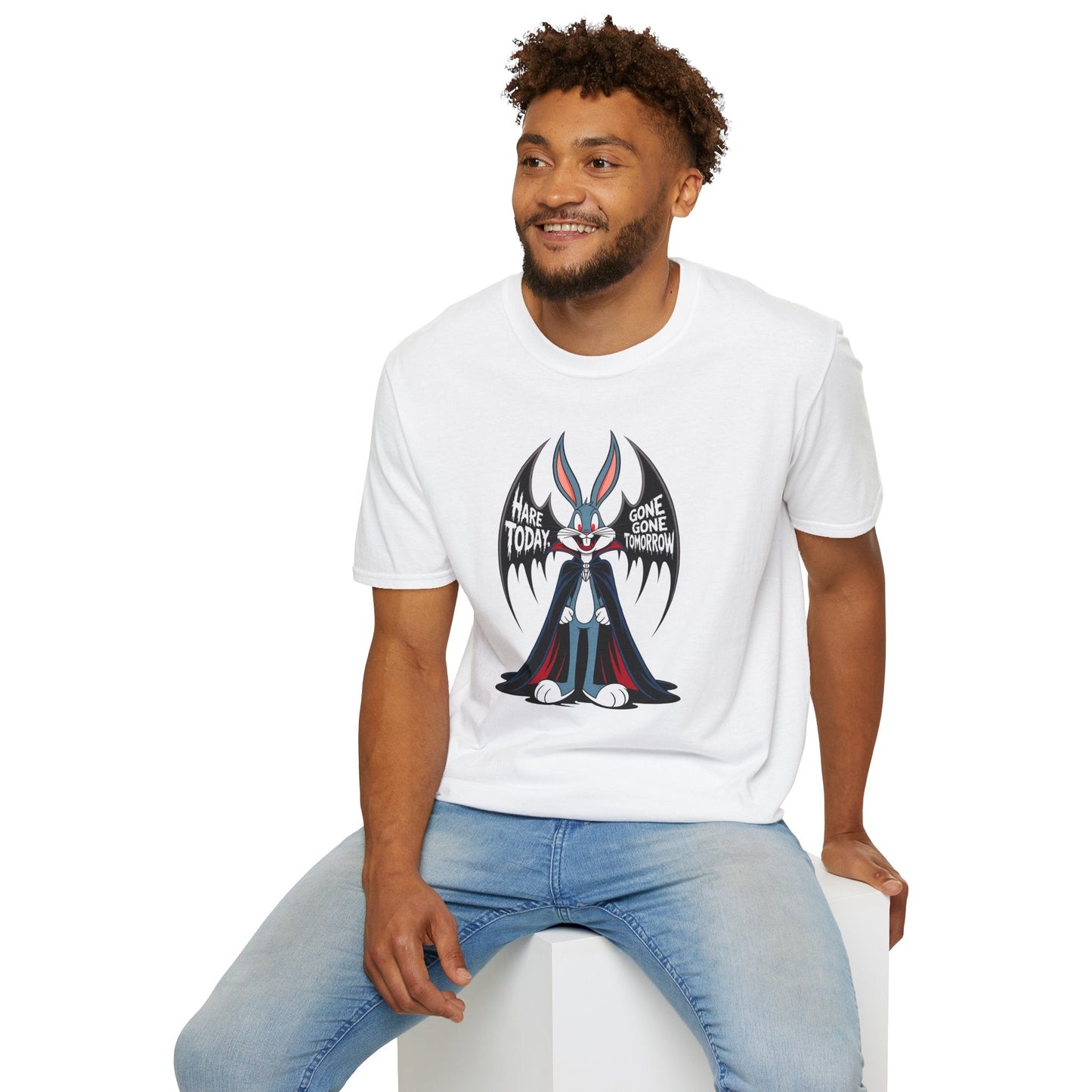 Bugs Bunny T Shirt Cartoon Art Design Unisex Gildan Softstyle 100 Percent Ring Spun Cotton