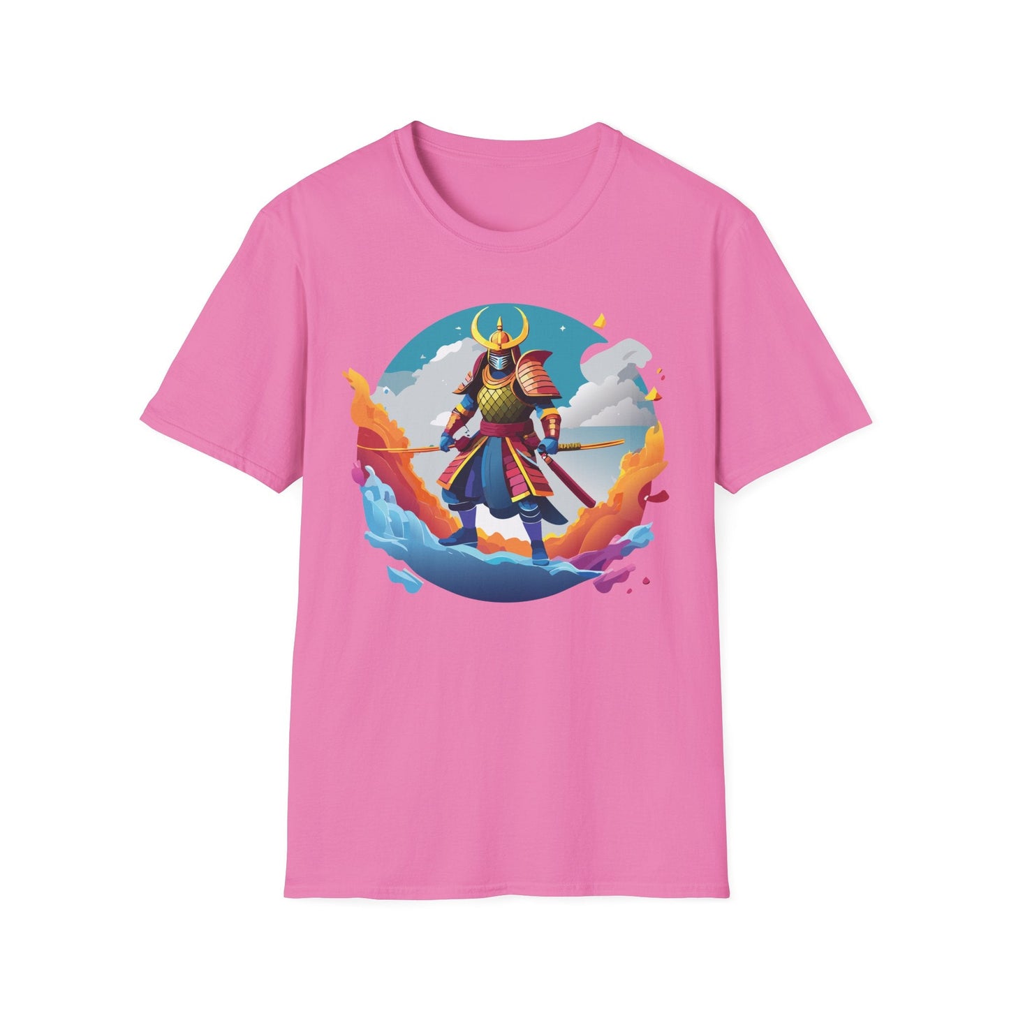 Samurai Shirt Unisex Gildan Softstyle 64000 Tee 100 Percent Ring Spun Cotton Lightweight