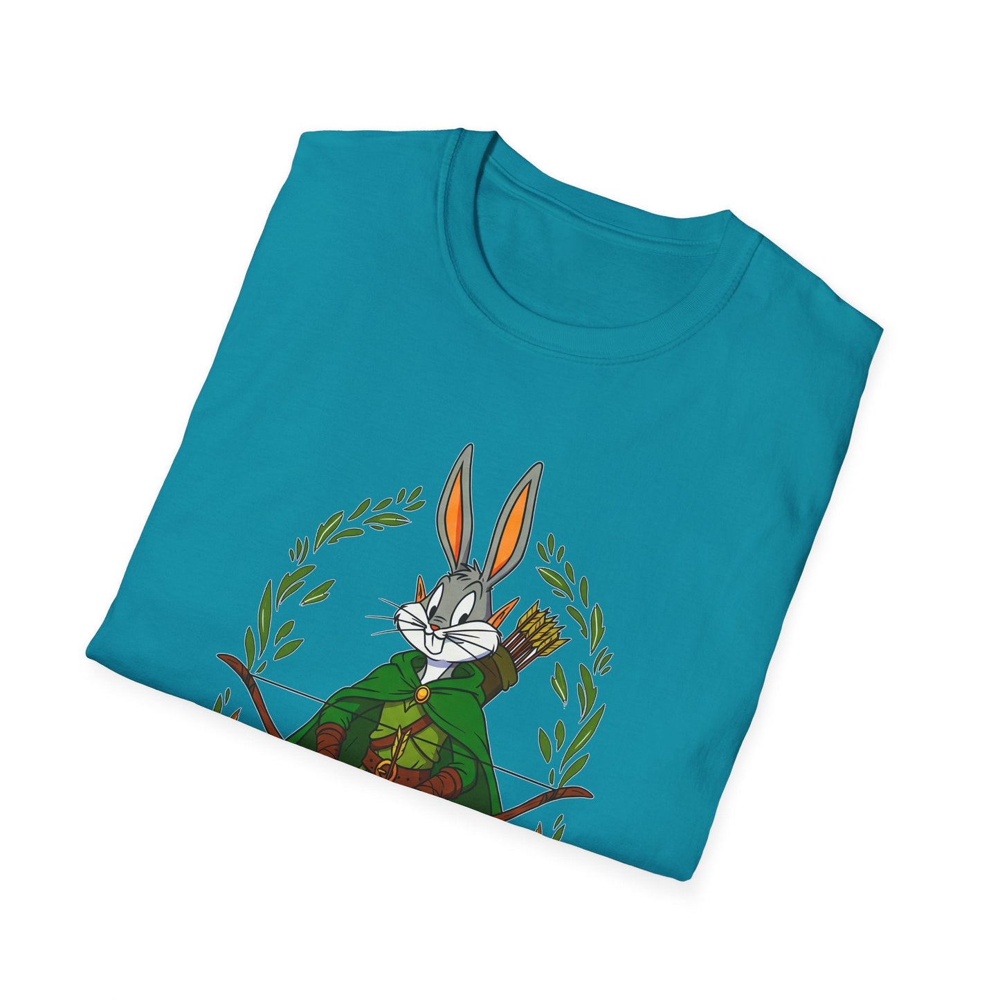 Bugs Bunny T Shirt Cartoon Art Tee Unisex Gildan Softstyle 64000 100 Percent Ring Spun Cotton
