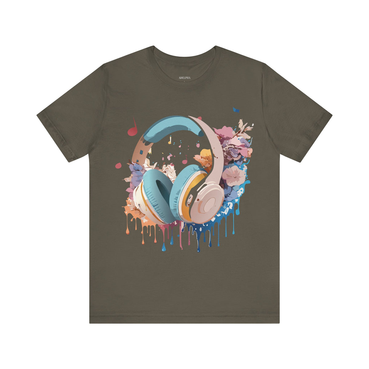 Music Graphic Unisex Cotton Bella+Canvas Tee with Art Design m79