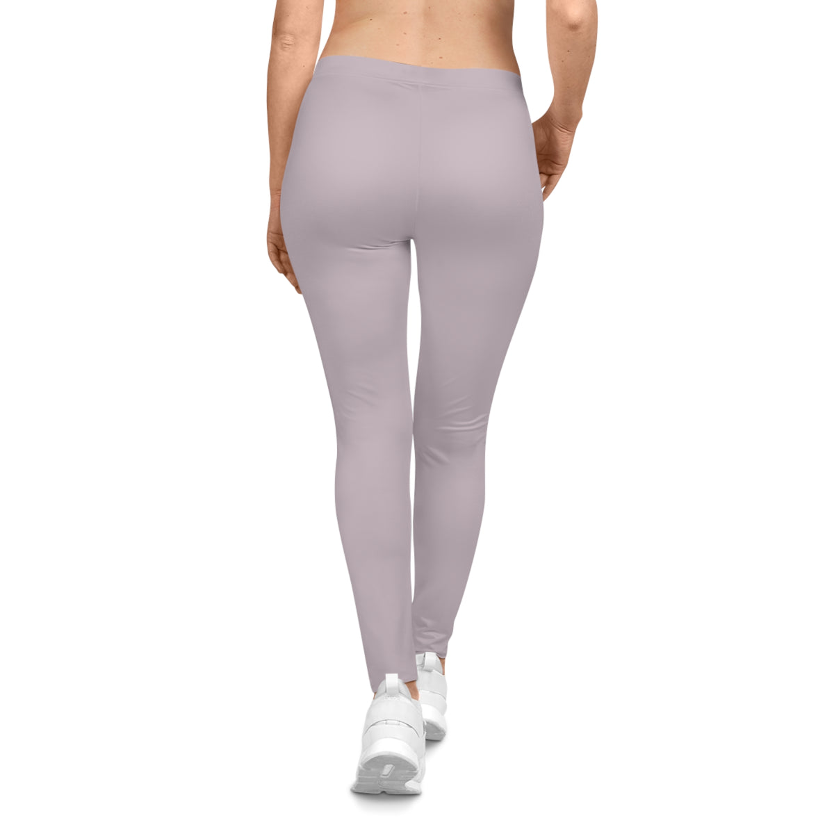 Pale Purple Color Women's Poly-Span Casual Leggings XS-2XL