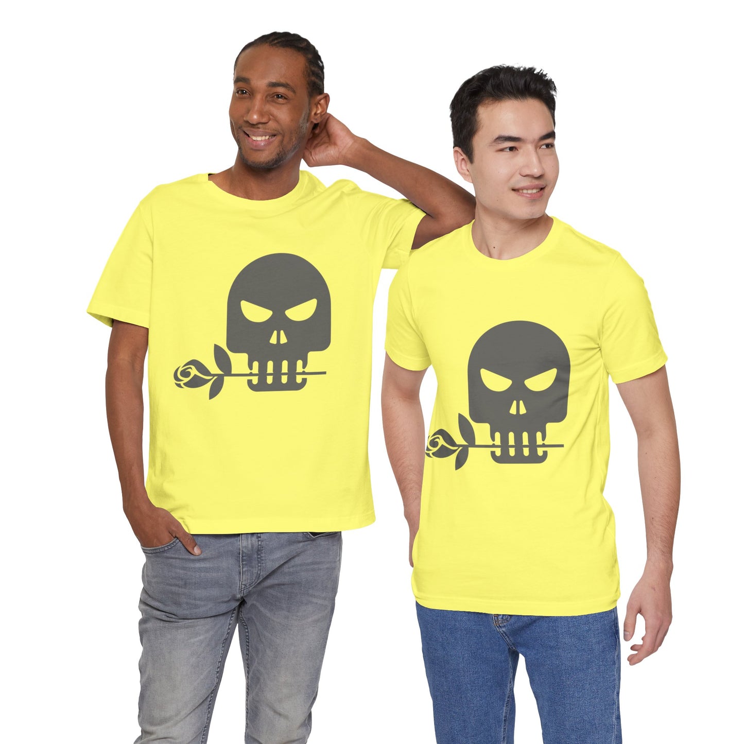 Unisex Cotton Tee Shirt with Skull