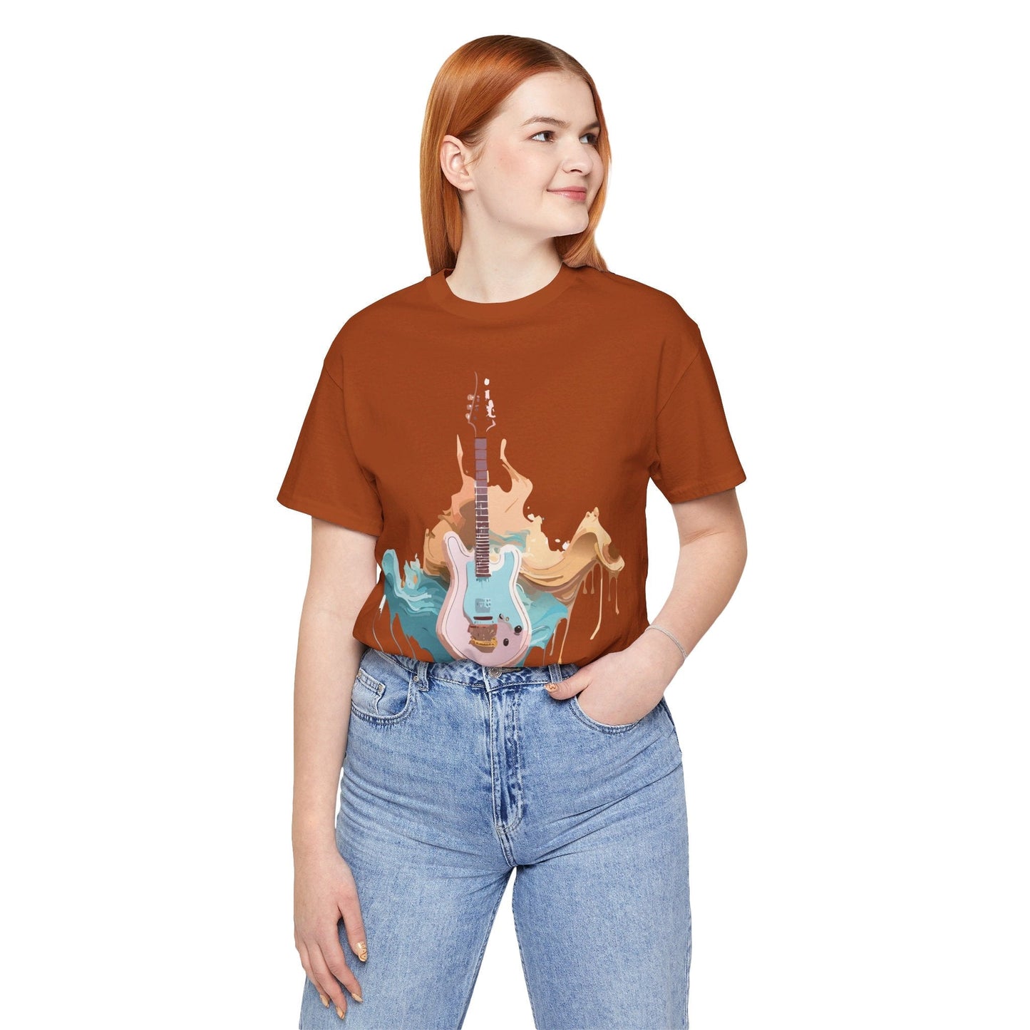 Music Graphic Unisex 100 Cotton Vintage Art with Musical Elements Tee 51