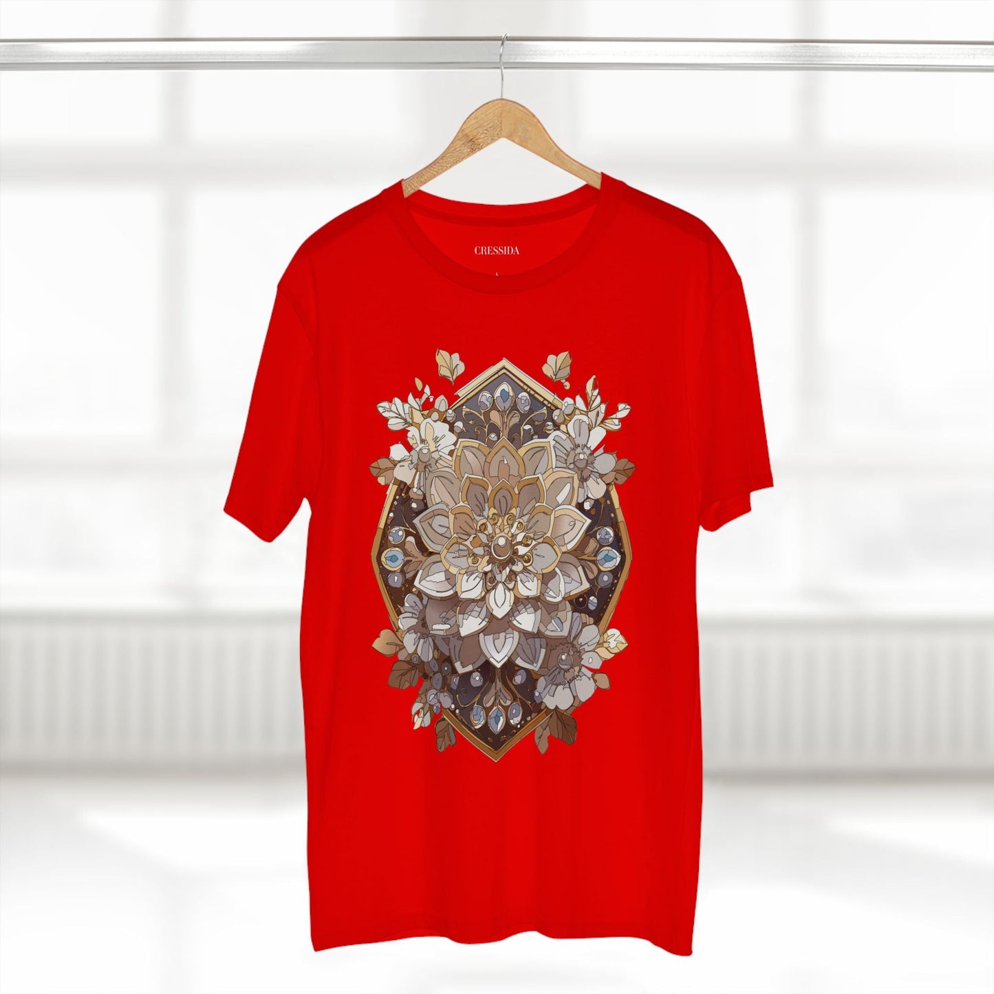 Floral Graphic T-Shirt Unisex 100 Cotton Art Design with Antique Flowers Tee 15