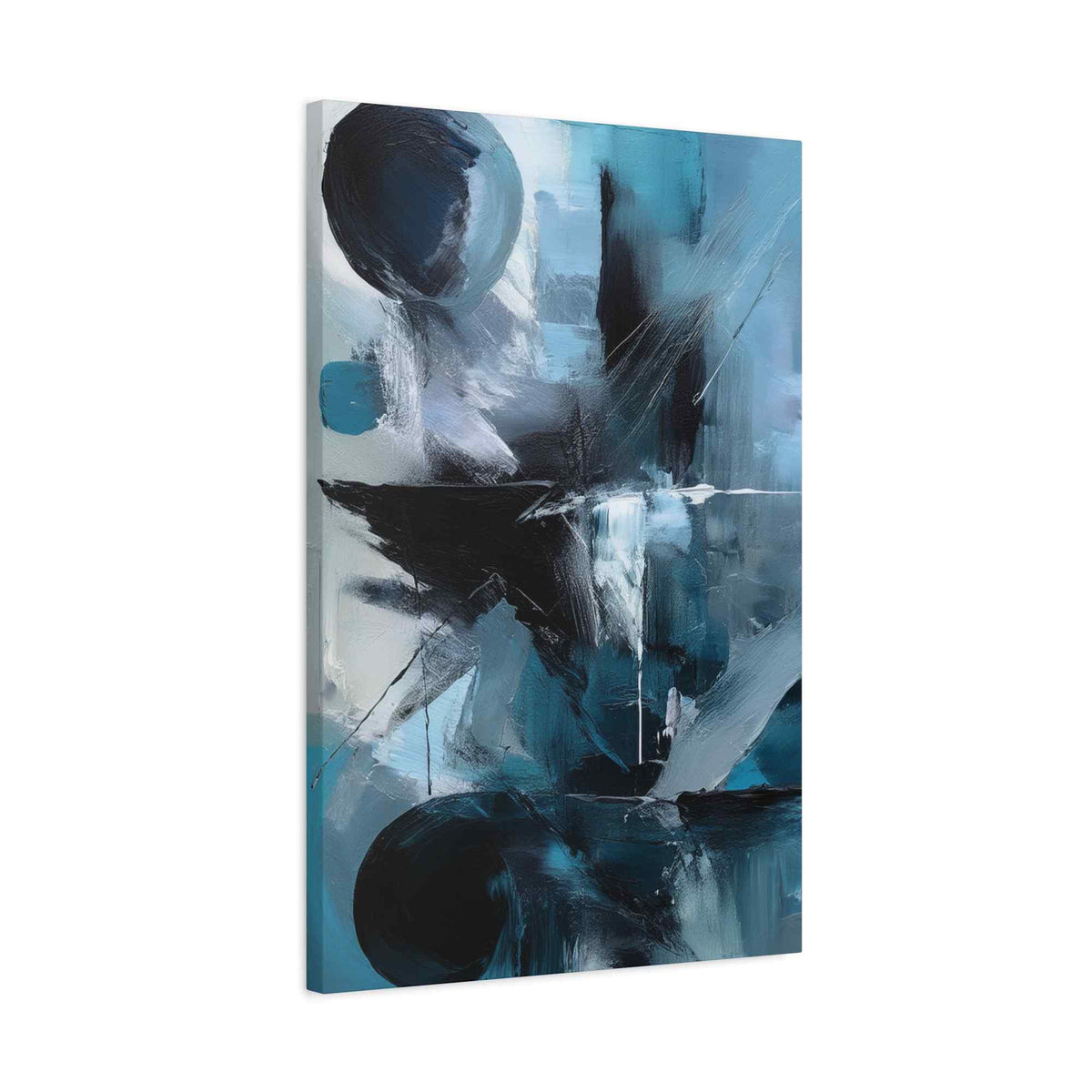 Blue Abstract Painting Print Canvas 20x24,20x30,24x30, 24x32,24x36,30x40, 32x48,36x48,40x60 Pine-Wood Inner Frame ABS-29