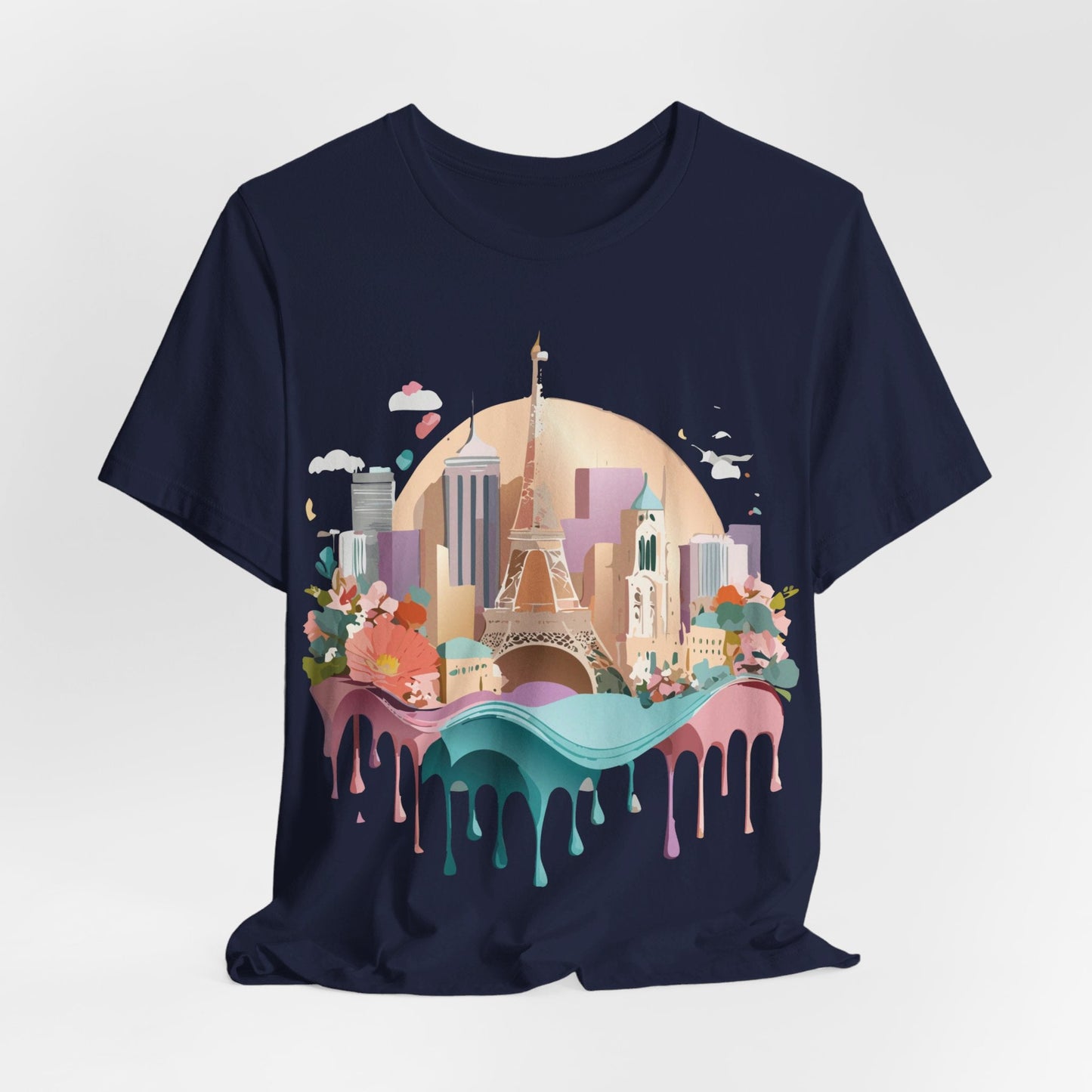 Adelpha Paris Graphic Tee Unisex Short Sleeve Shirt With Vintage Art Design Apparel