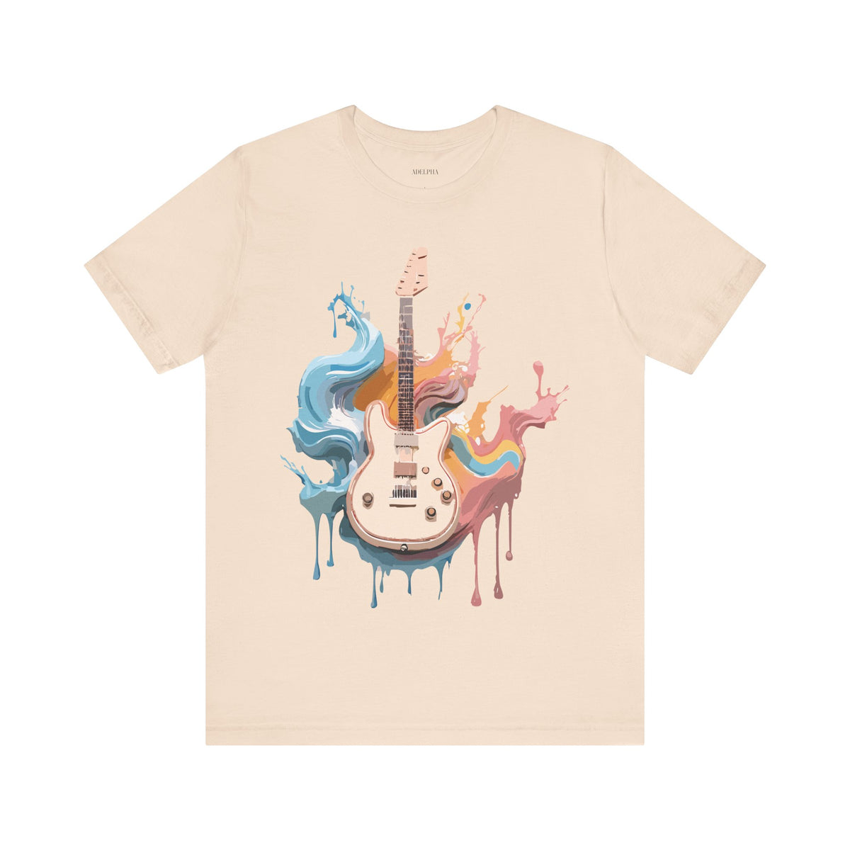 Music Graphic Unisex Cotton Bella+Canvas Tee with Art Design m160