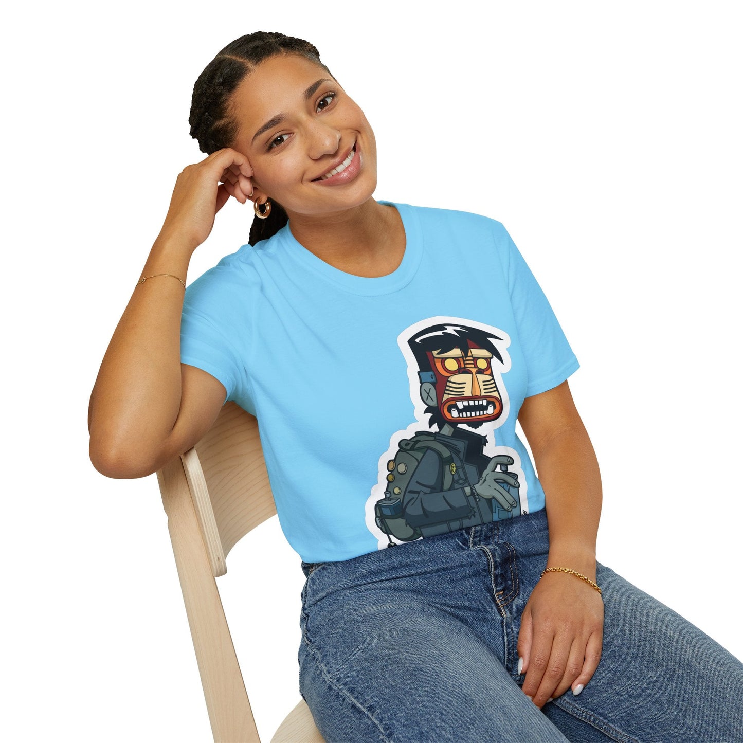 Cartoon T Shirt Animation T Shirt Funny Tee Shirt Unisex Short Sleeve Softstyle Cotton Tee 64000