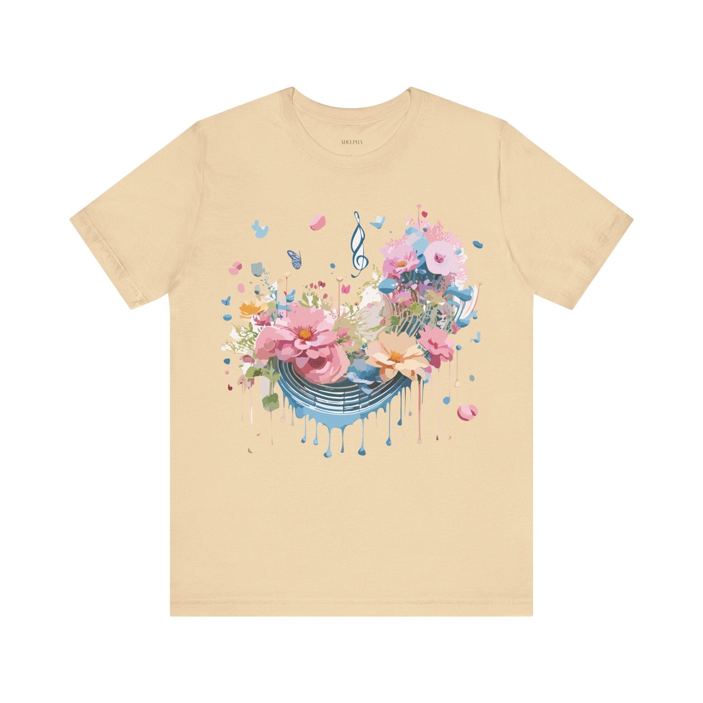 Adelpha Vintage Inspired Music Graphic Unisex T Shirt Tee For Everyday Casual Wear
