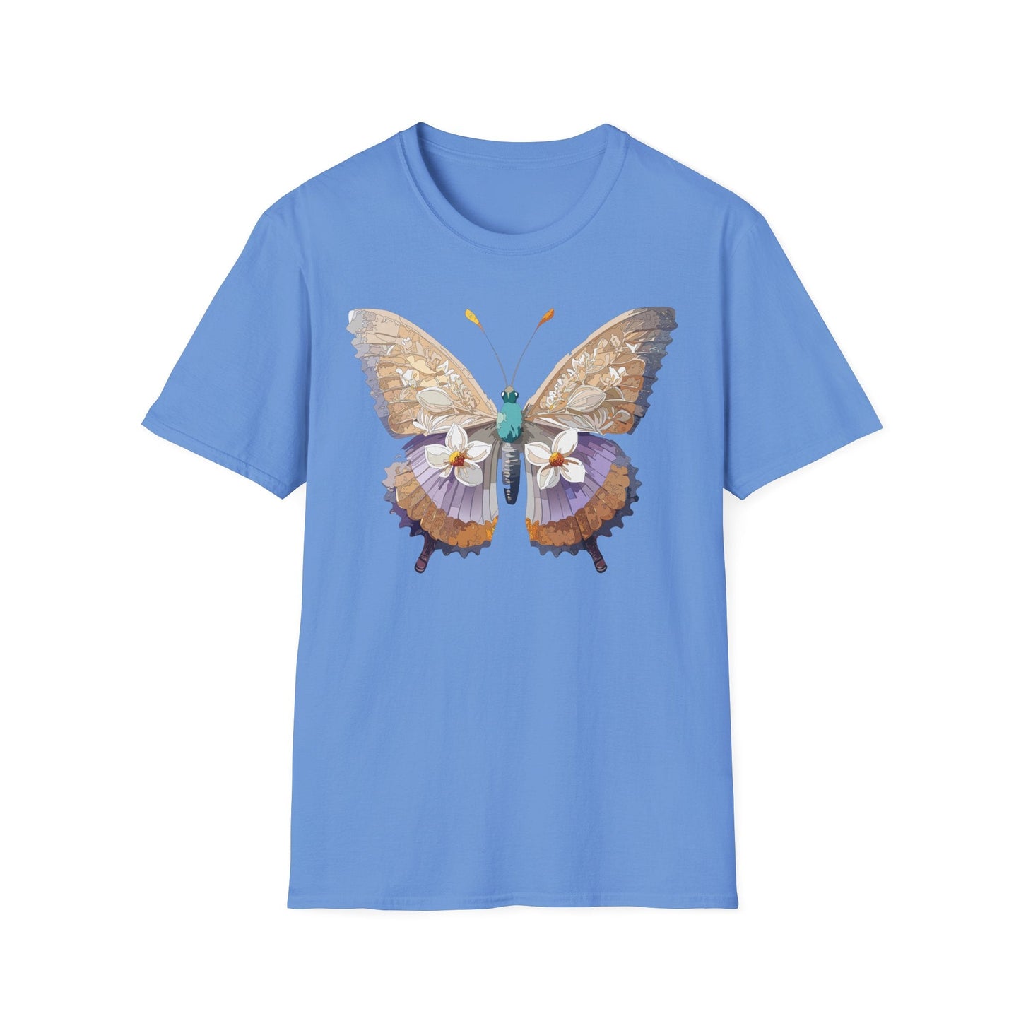 Butterfly Shirt Unisex T Shirt With Monarch Design Softstyle Gildan 64000 100 Percent Cotton Tee