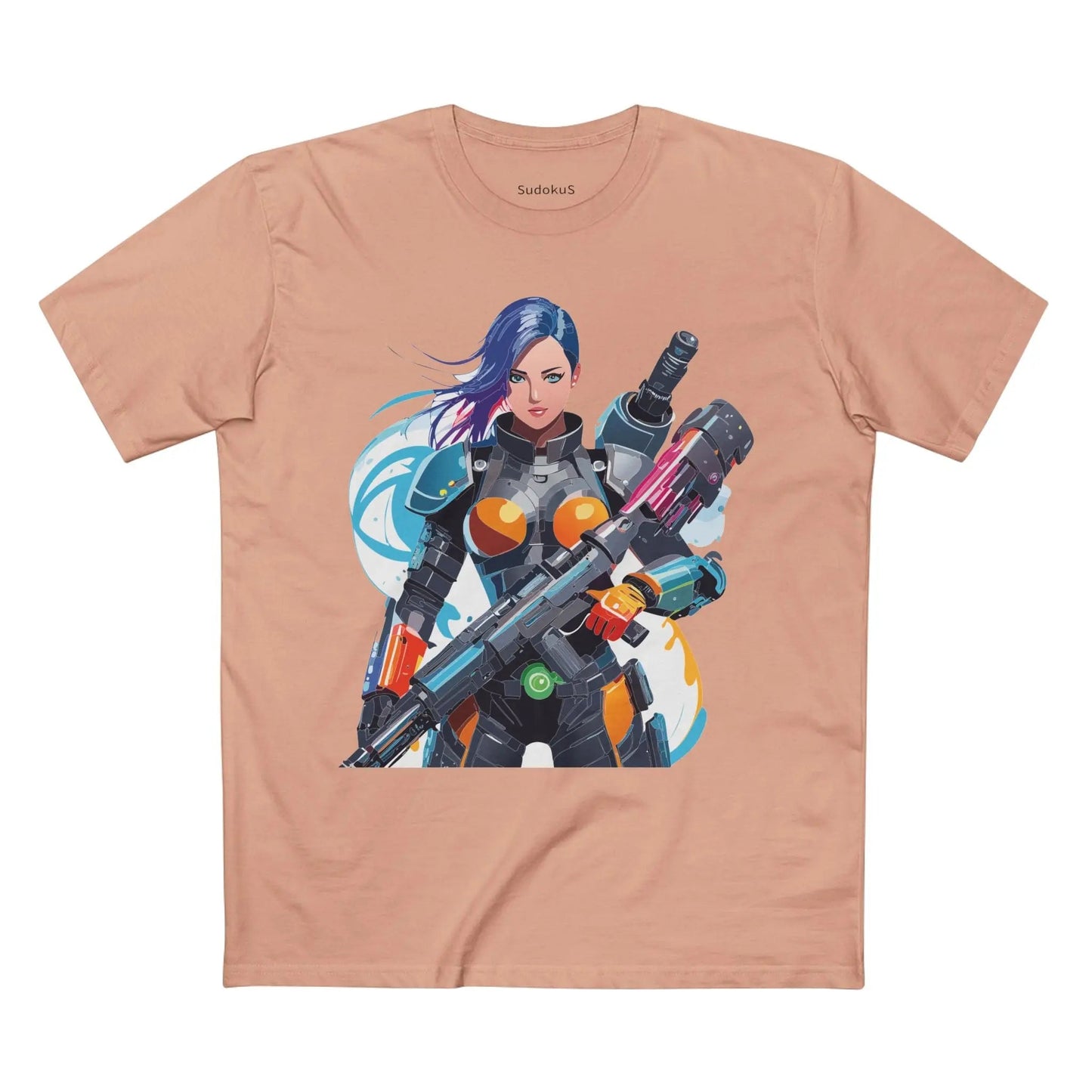 Army-woman Graphic Unisex 100 Cotton Staple Tee 24