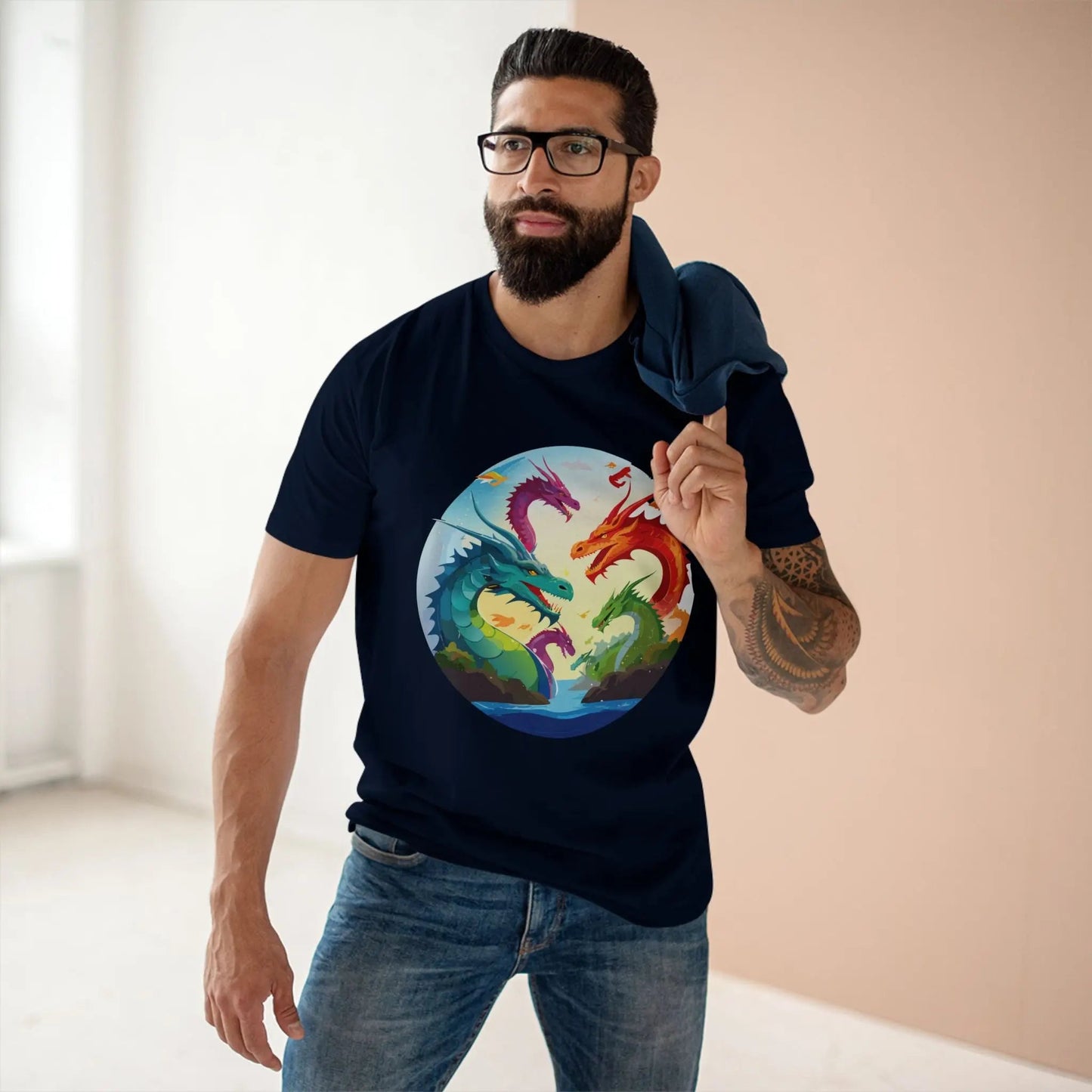 Dragon Graphic Unisex 100 Cotton Staple Tee 15