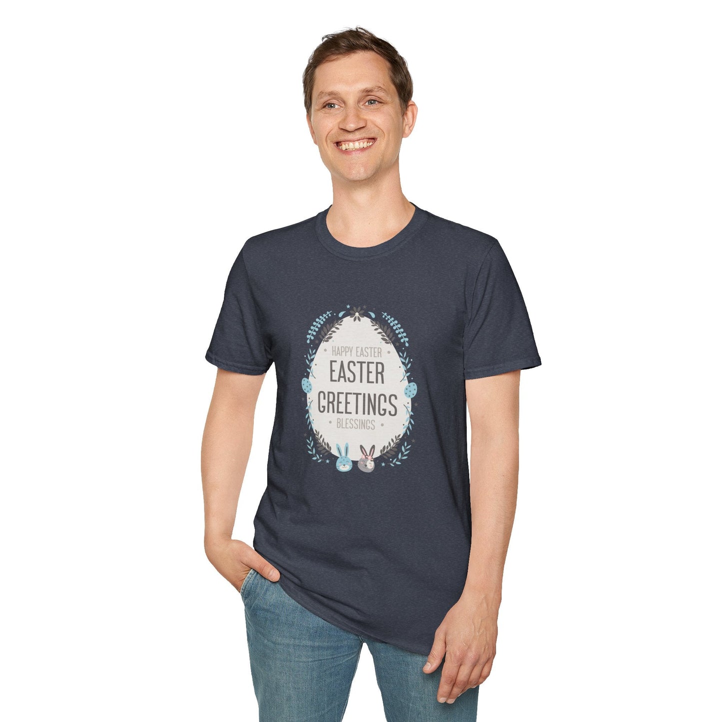Gildan Easter Unisex Softstyle 64000 T Shirt With Easter Print Design Short Sleeve Tee Edition