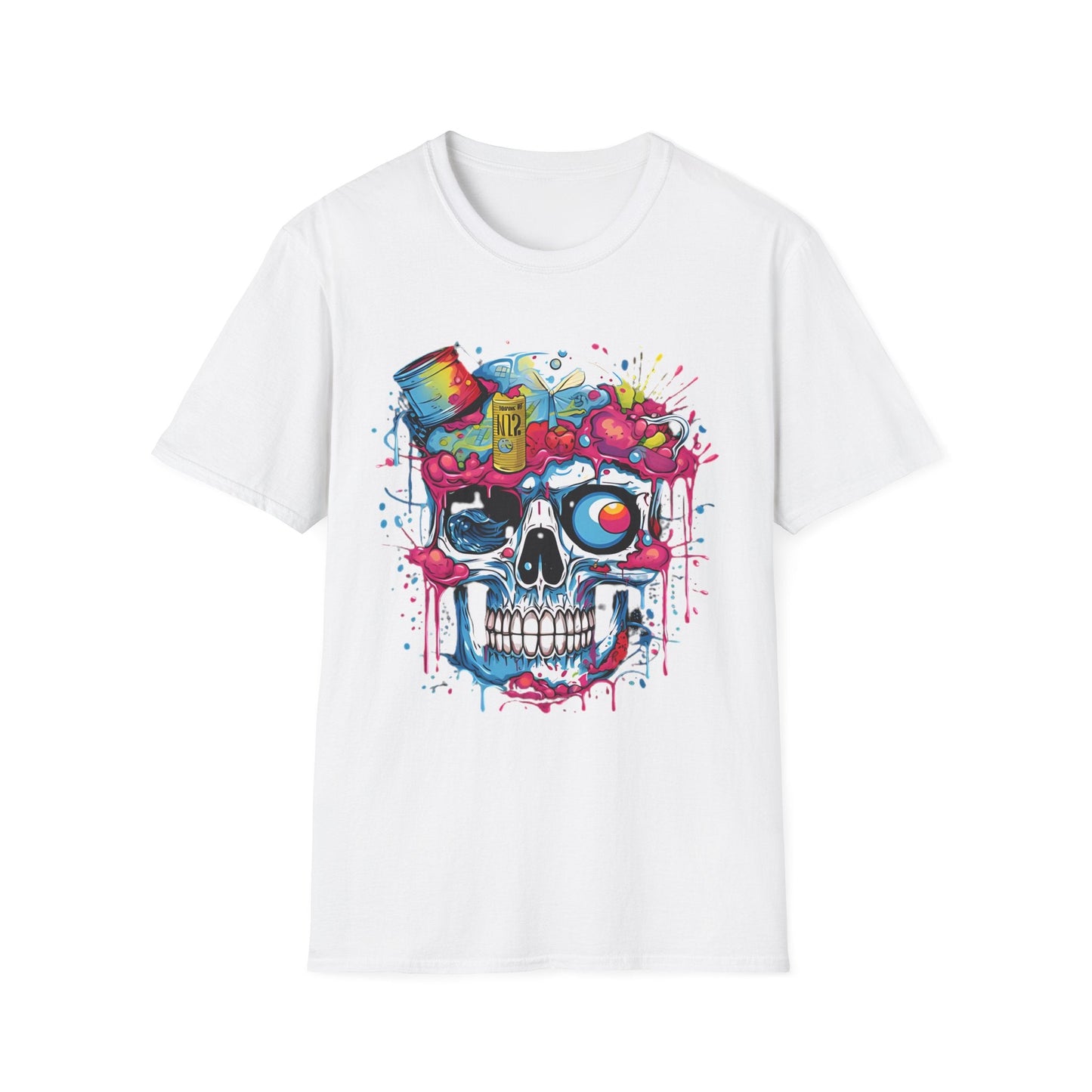Skull Graphic Unisex Cotton T-shirt with Skeleton Artwork Design 26