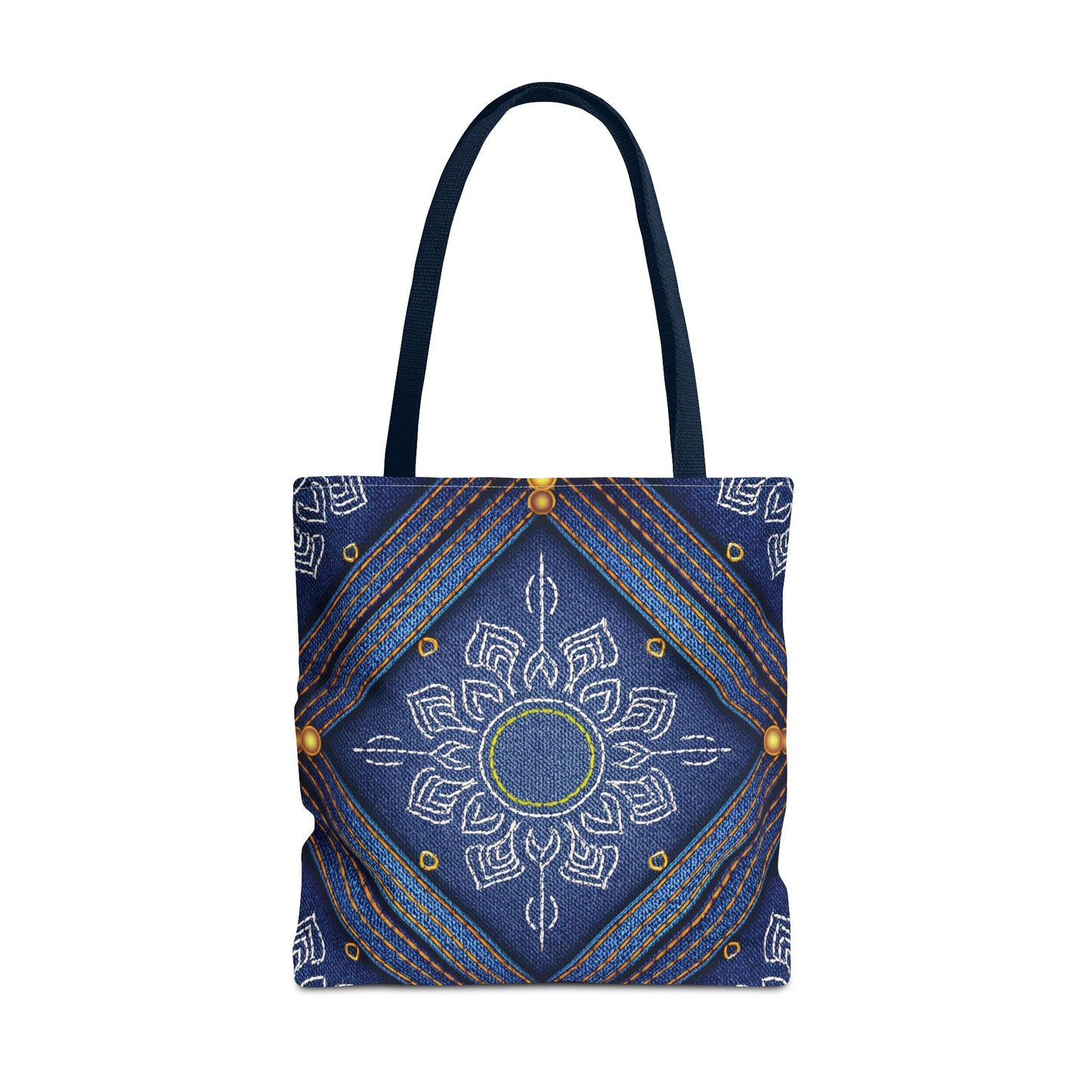 Diwali Graphic Denim Fabric Imitation Print Unisex Canvas Bag Poly Spun 3 Sizes Tote Bag 205-6
