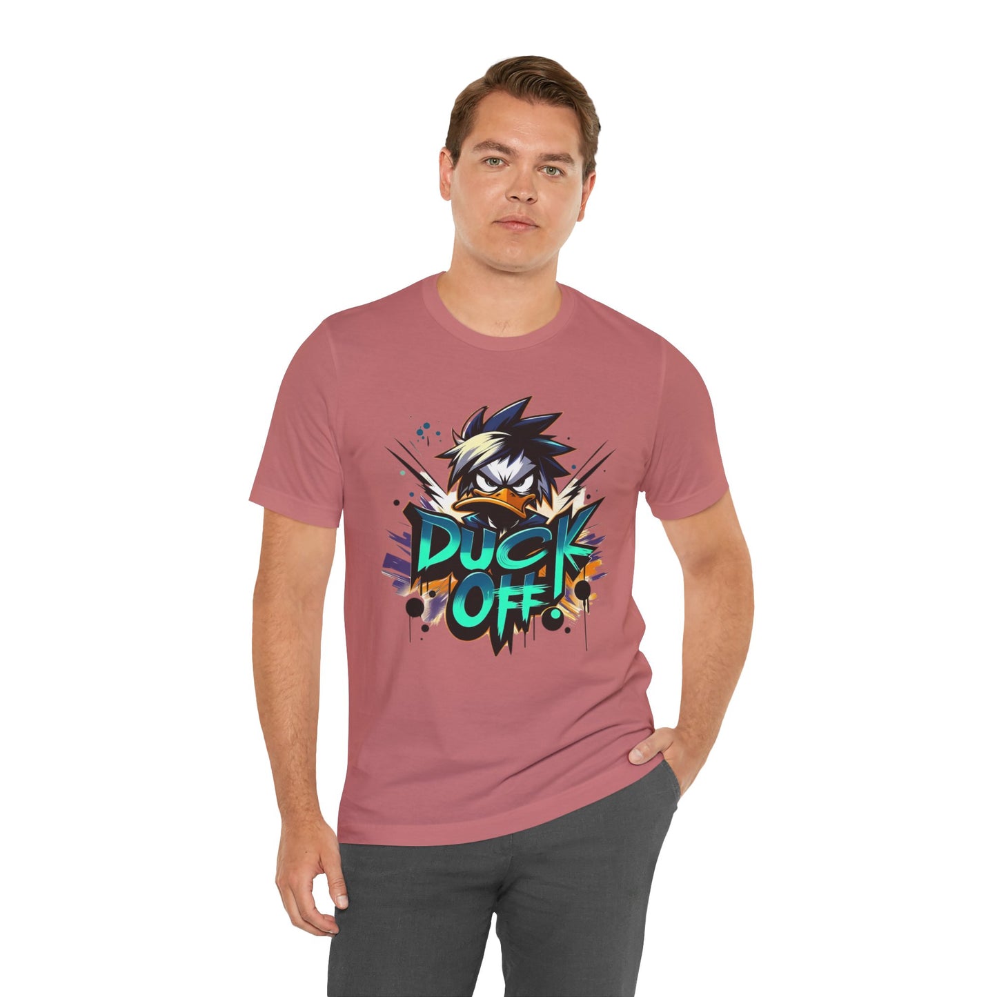 Duck Graphic Tee, Duck Shirt, Funny Bird Tee Shirt, Funny Animal T-Shirt, Cartoon Top, Animal Tees, Art Design T-Shirt