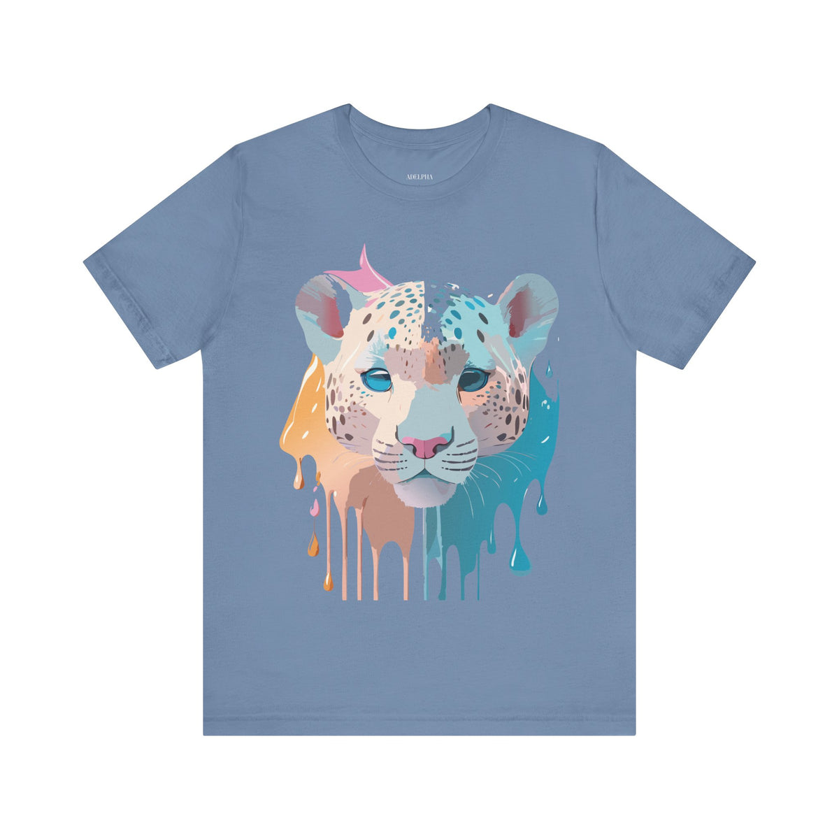 Cheetah Graphic Unisex Cotton Bella+Canvas Tee with Art Animal Design e8
