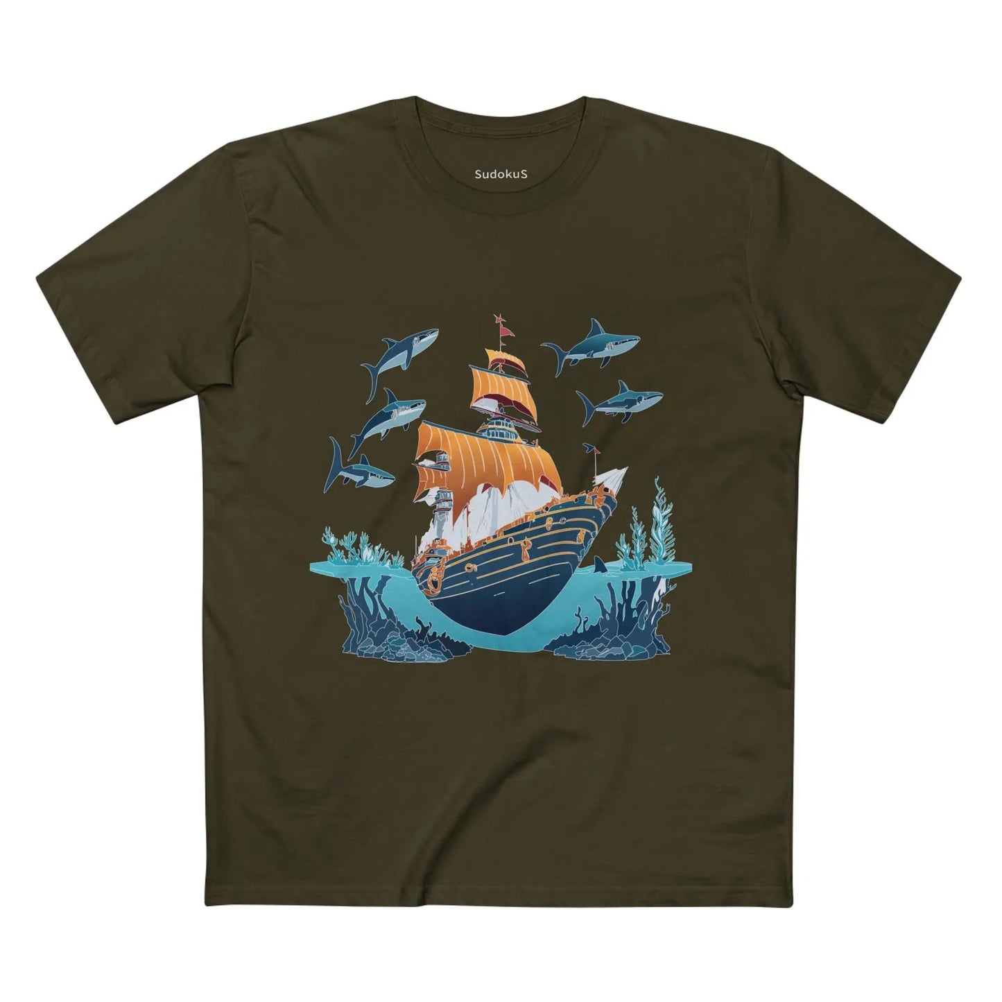 Ocean Coast Graphic Unisex 100 Cotton Staple Tee 27