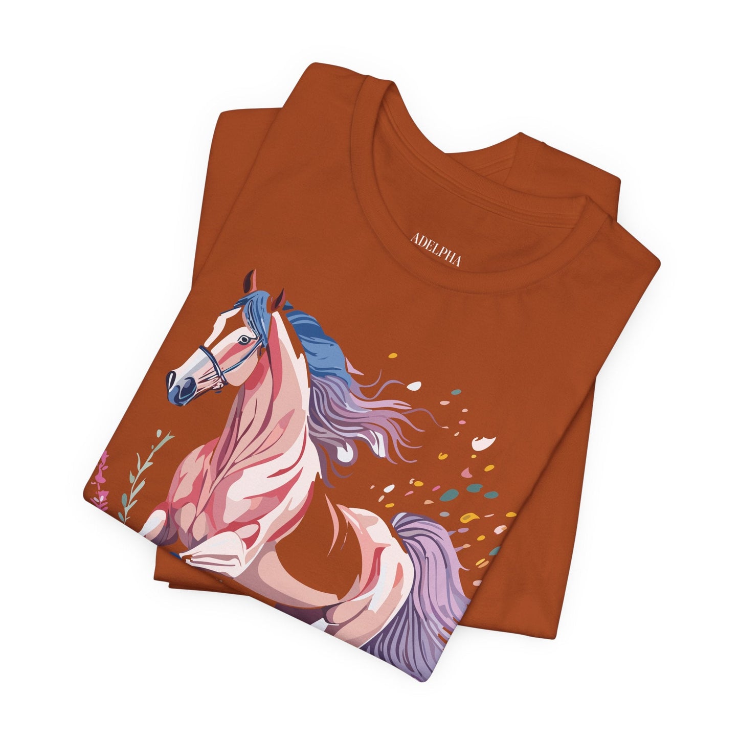 Horse Graphic Tee Unisex Short Sleeve Jersey Shirt Adelpha Vintage Inspired Art Collection