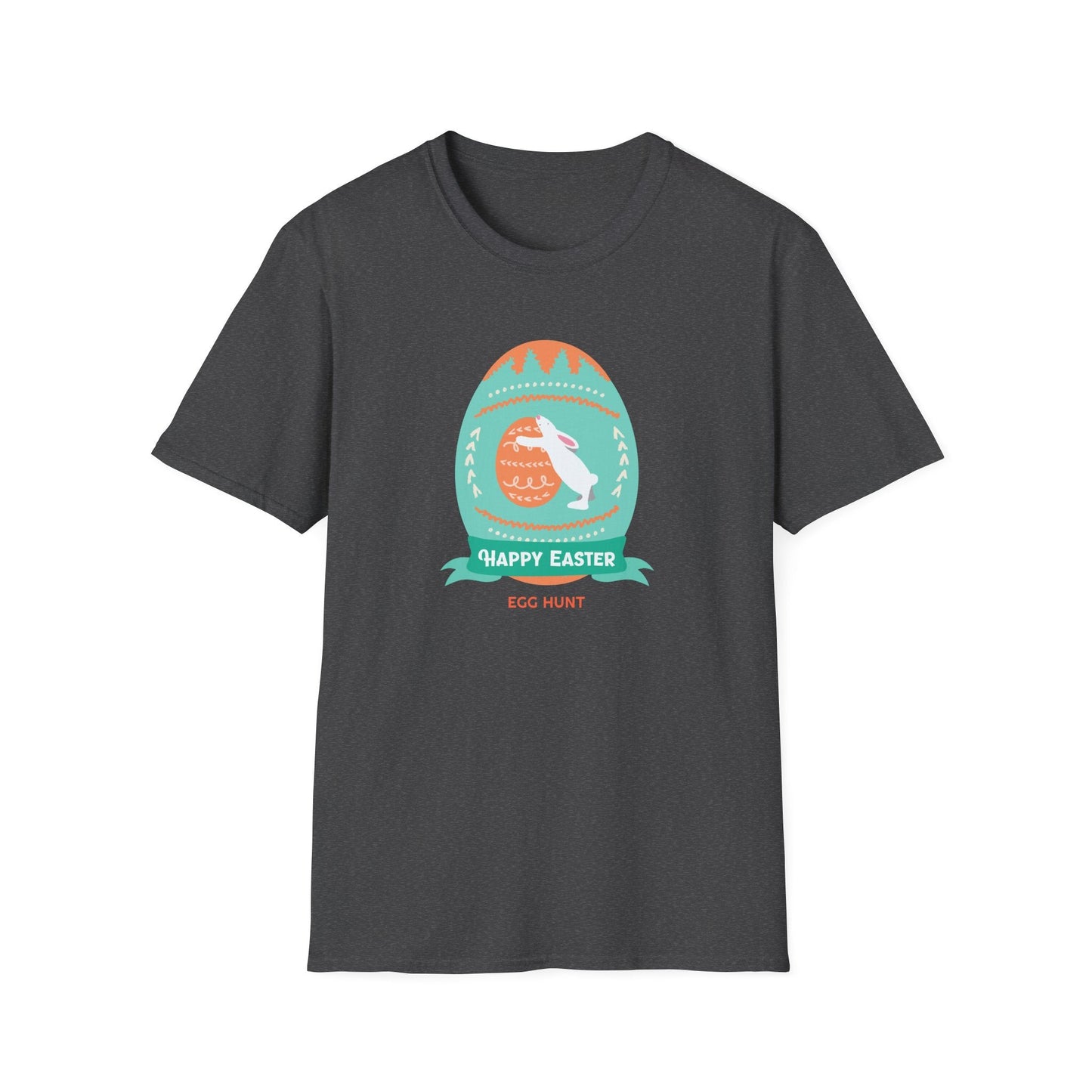 Easter Egg T Shirt Unisex Softstyle Tee With Easter Signature Design 100 Percent Ring Spun Cotton