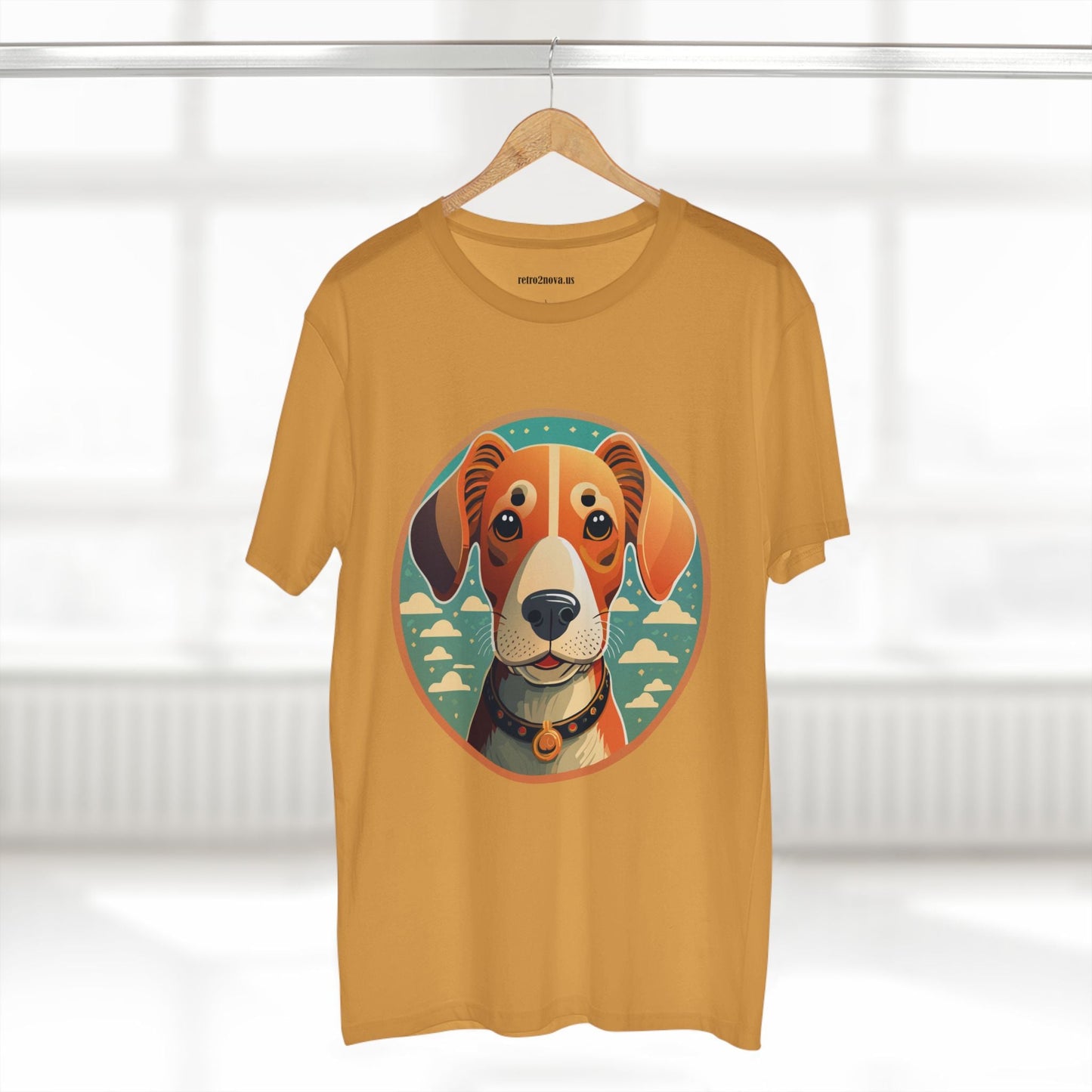 Dog Animal Art Shirt For Unisex Premium Cotton Tee By Retro2Nova With Original Art Design Built For Everyday Comfort