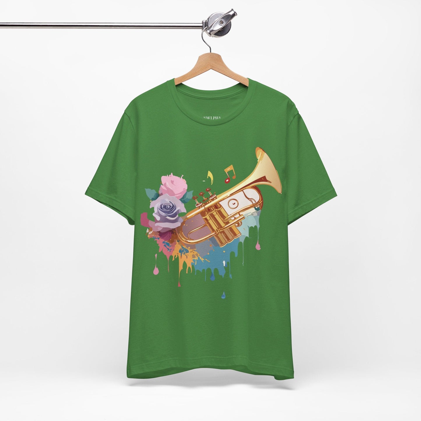 Music Graphic Unisex 100 Cotton Vintage Art with Musical Elements Tee 130