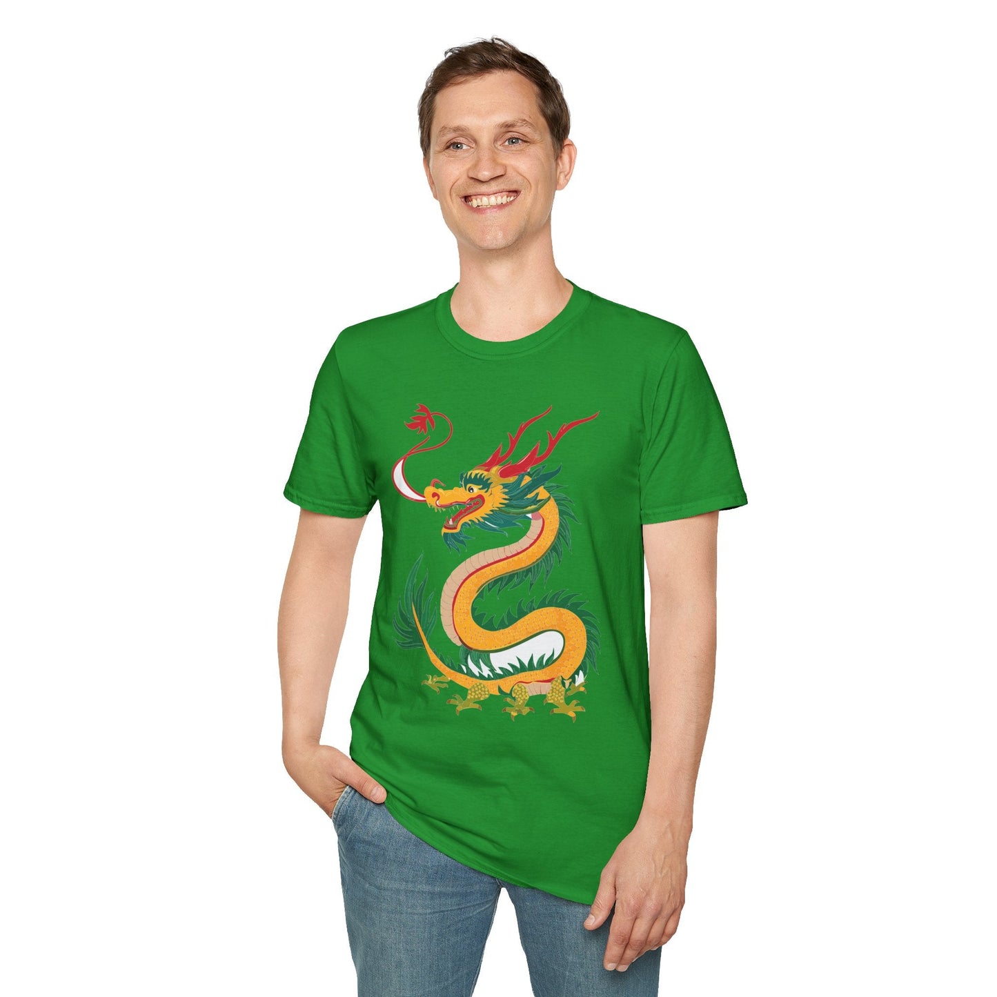 Dragon T Shirt Unisex Dragon Shirt Animal Shirt Gildan Softstyle 64000 100 Percent Cotton Tee