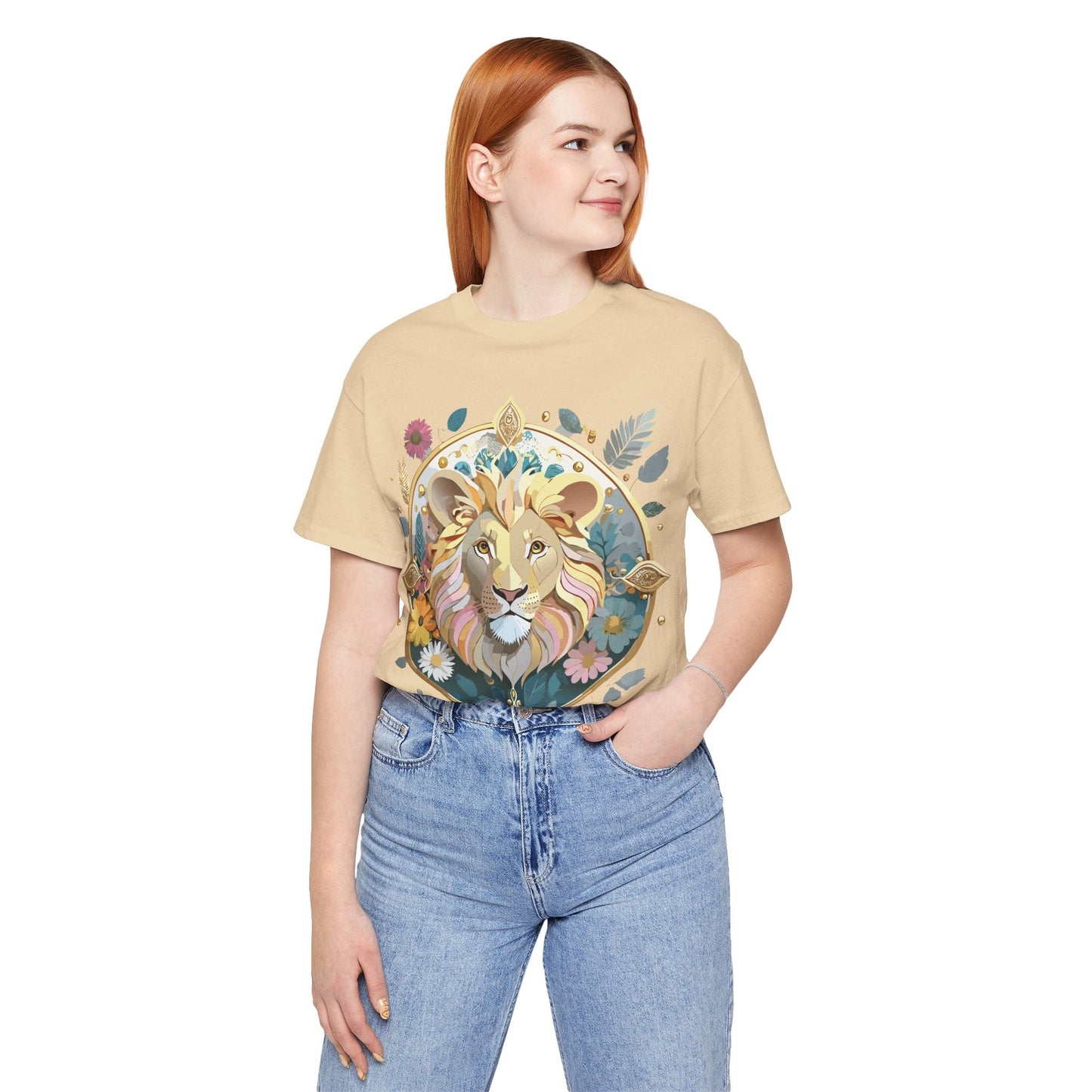 Medallion Graphic Unisex 100 Cotton Vintage Animal Medal Artwork Tee 64
