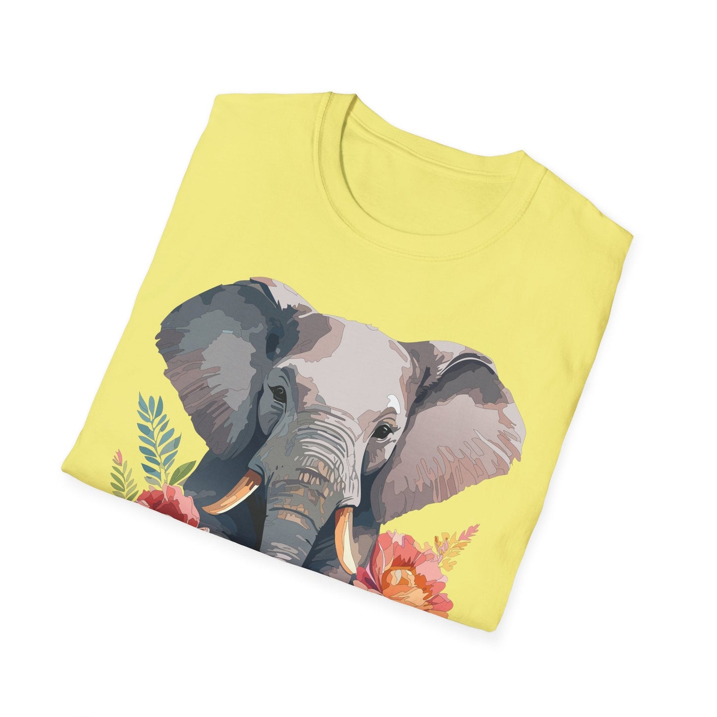 Elephant T Shirt Unisex Gildan Softstyle 64000 100 Percent Ring Spun Cotton Casual Tee